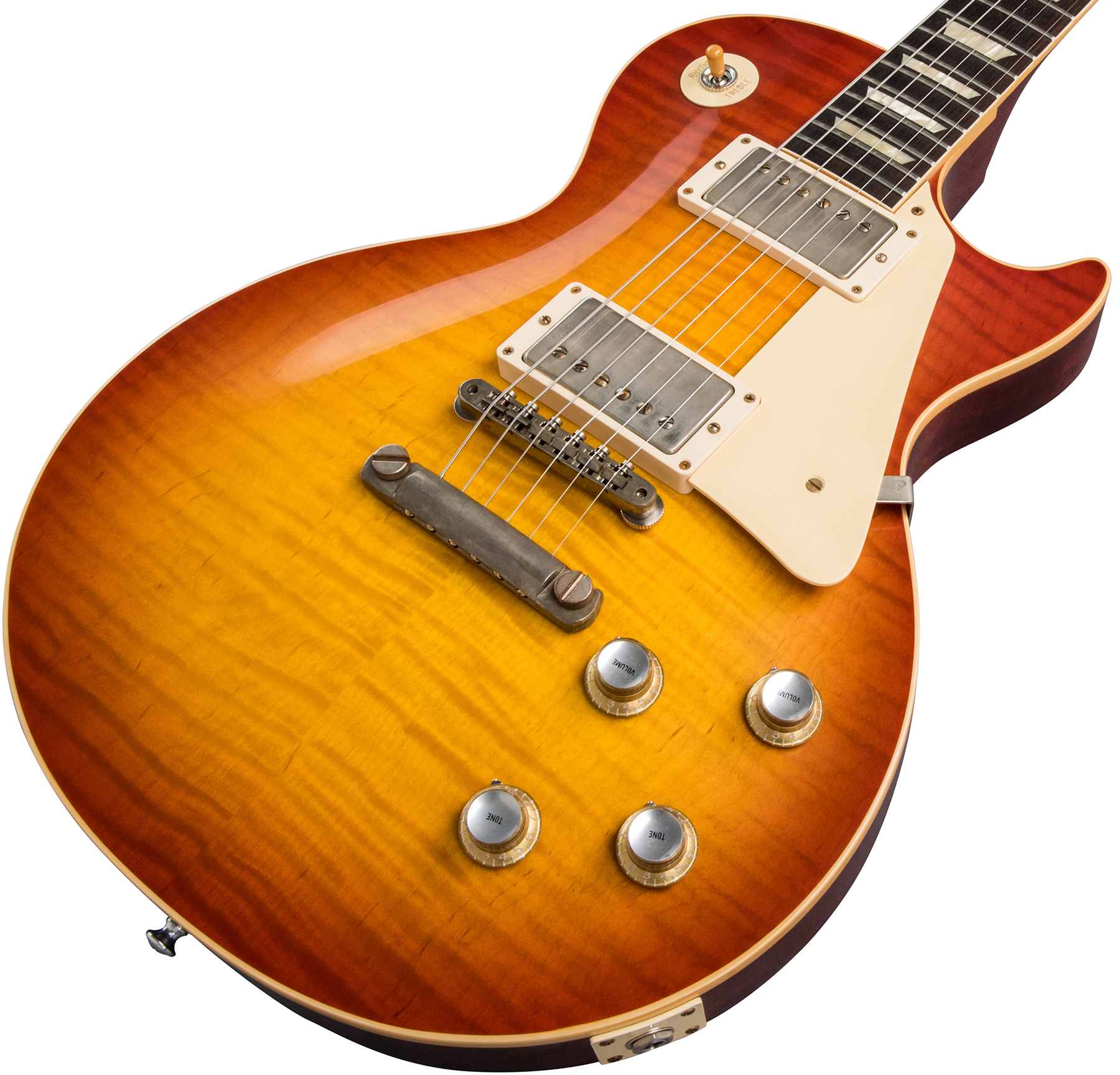 Gibson Custom Shop Les Paul Standard 1960 Reissue 2019 2h Ht Rw - Vos Washed Cherry Sunburst - Guitarra eléctrica de corte único. - Variation 3