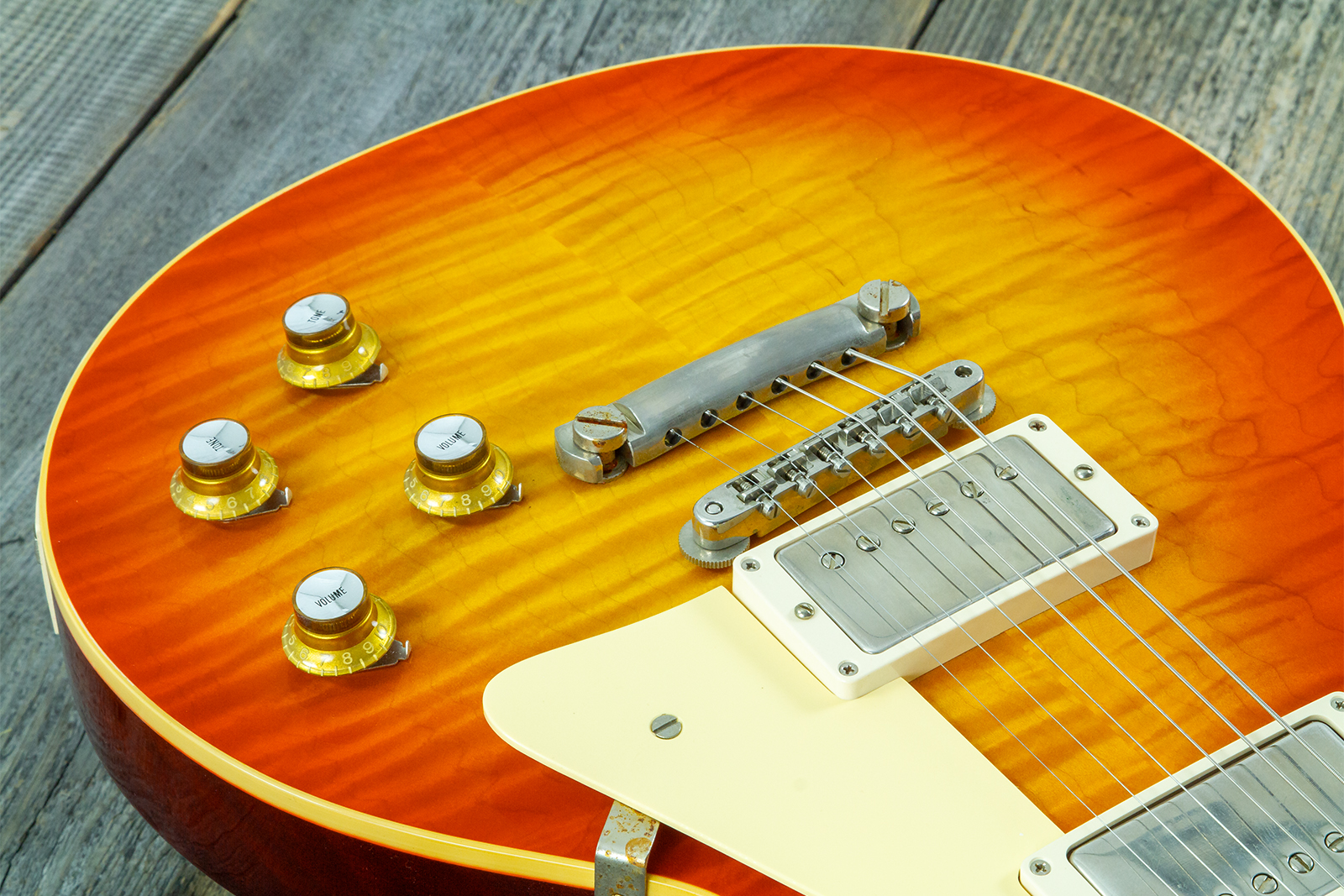 Gibson Custom Shop Les Paul Standard 1960 Reissue 2h Ht Rw #04234 - Vos Tangerine Burst - Guitarra eléctrica de corte único. - Variation 7