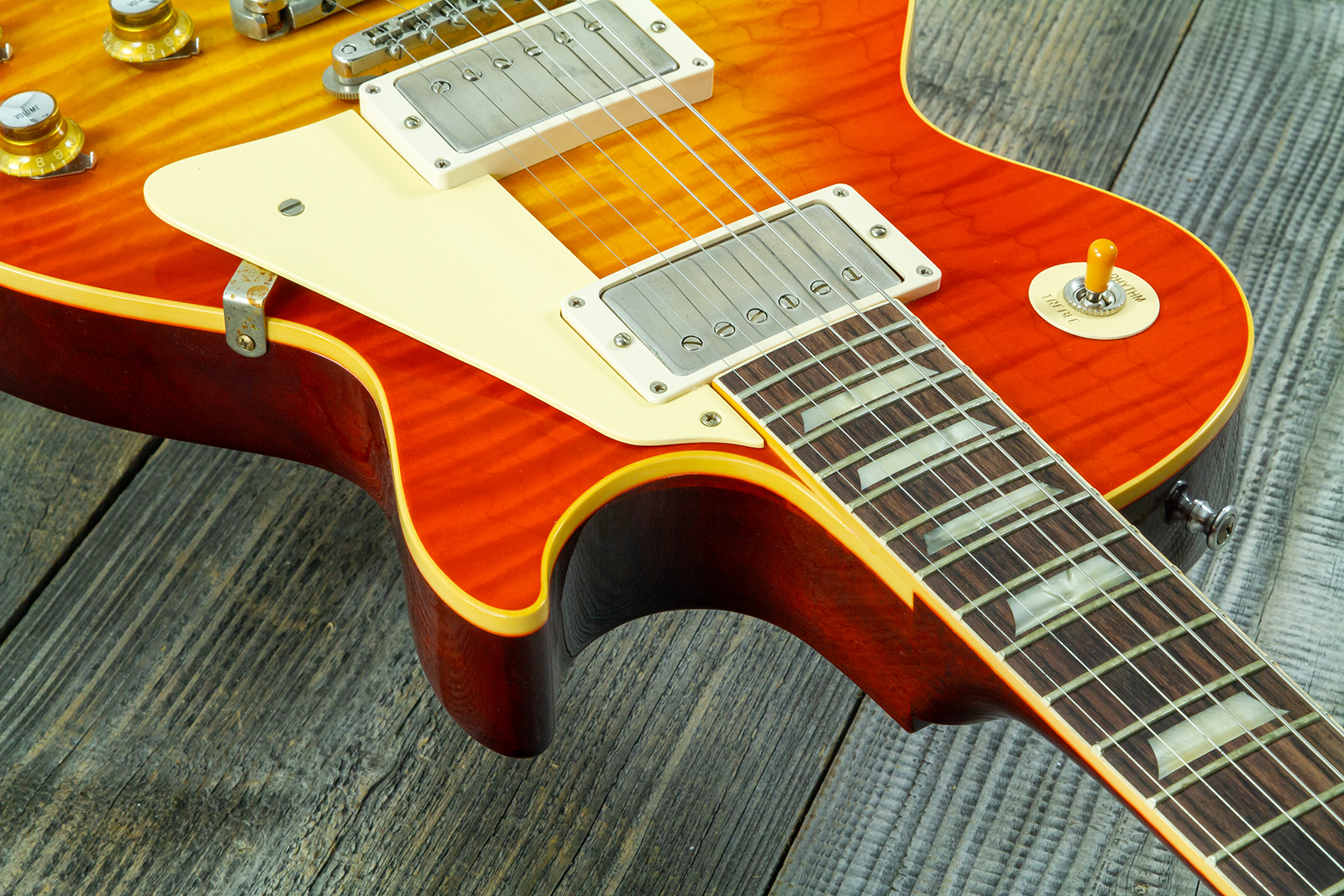 Gibson Custom Shop Les Paul Standard 1960 Reissue 2h Ht Rw #04234 - Vos Tangerine Burst - Guitarra eléctrica de corte único. - Variation 8