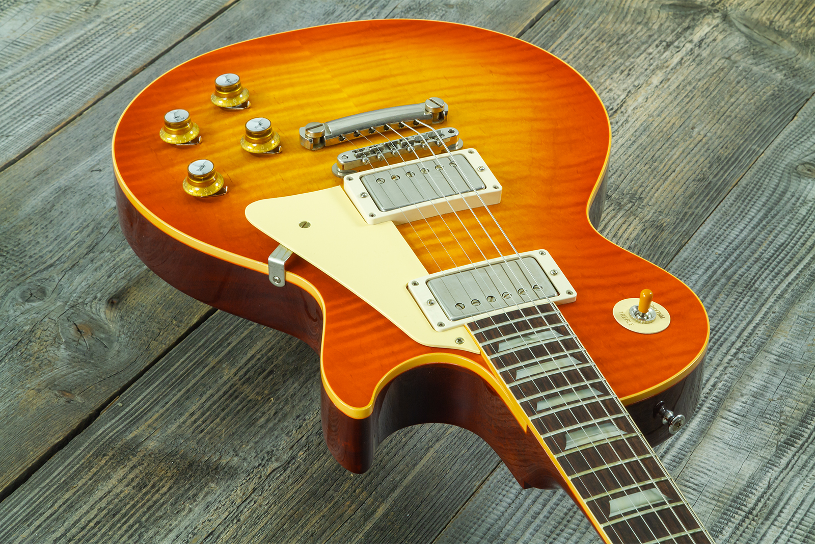 Gibson Custom Shop Les Paul Standard 1960 Reissue 2h Ht Rw #04495 - Vos Tangerine Burst - Guitarra eléctrica de corte único. - Variation 2