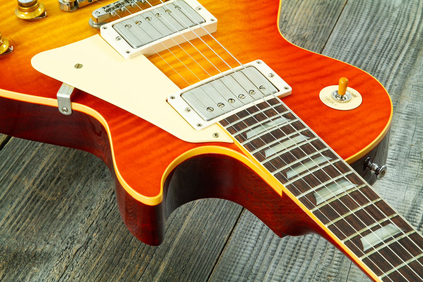 Gibson Custom Shop Les Paul Standard 1960 Reissue 2h Ht Rw #04495 - Vos Tangerine Burst - Guitarra eléctrica de corte único. - Variation 4