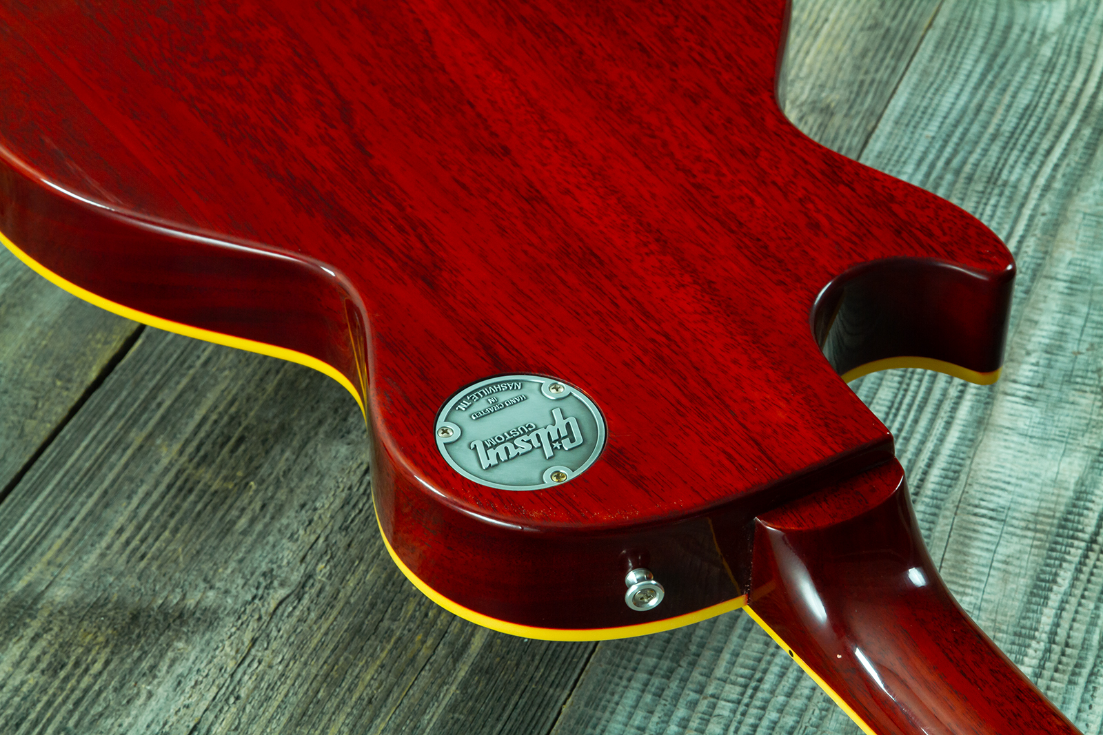 Gibson Custom Shop Les Paul Standard 1960 Reissue 2h Ht Rw #04714 - Vos Washed Cherry Sunburst - Guitarra eléctrica de corte único. - Variation 11