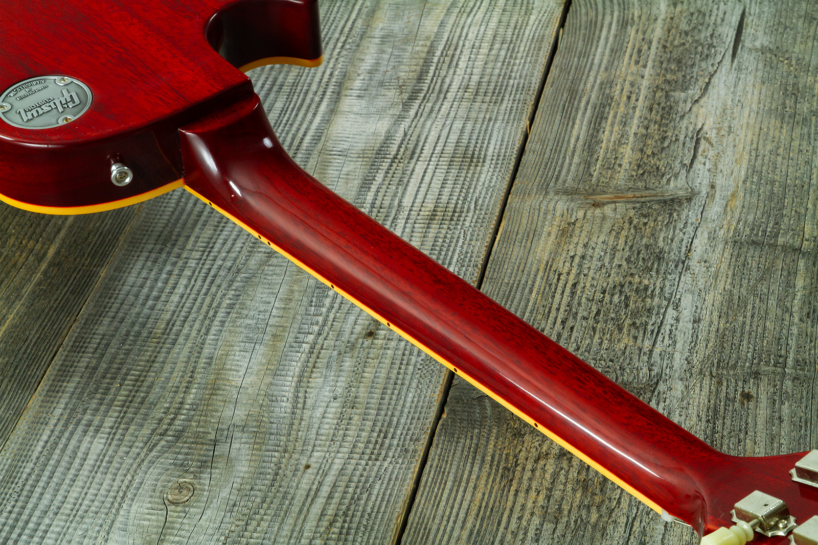 Gibson Custom Shop Les Paul Standard 1960 Reissue 2h Ht Rw #04714 - Vos Washed Cherry Sunburst - Guitarra eléctrica de corte único. - Variation 12