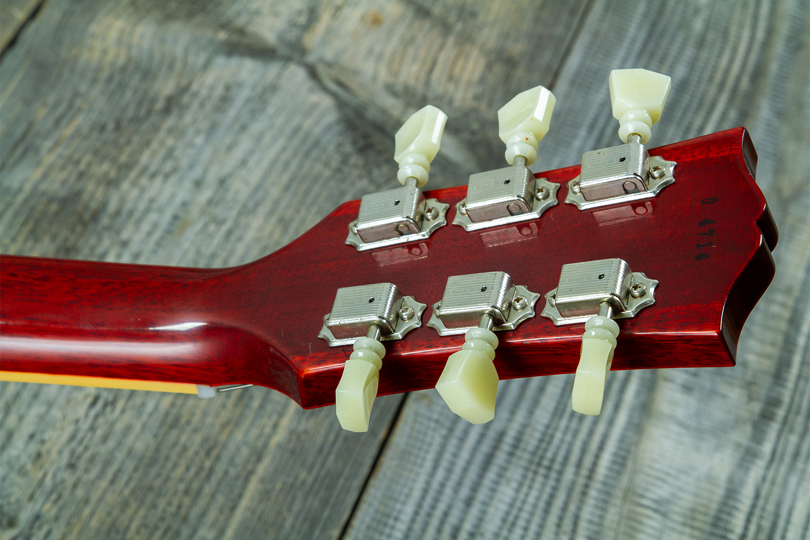 Gibson Custom Shop Les Paul Standard 1960 Reissue 2h Ht Rw #04714 - Vos Washed Cherry Sunburst - Guitarra eléctrica de corte único. - Variation 13