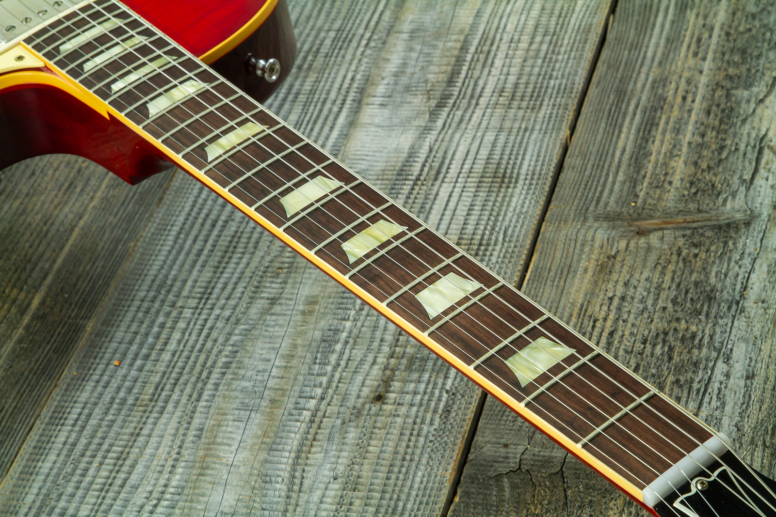 Gibson Custom Shop Les Paul Standard 1960 Reissue 2h Ht Rw #04714 - Vos Washed Cherry Sunburst - Guitarra eléctrica de corte único. - Variation 8