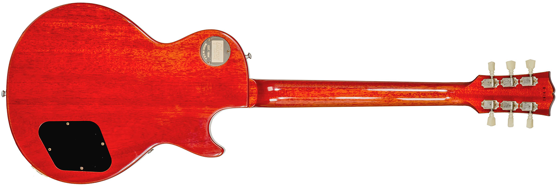 Gibson Custom Shop Les Paul Standard 1960 Reissue Lh Gaucher 2h Ht Rw #09122 - Vos Tangerine Burst - Guitarra electrica para zurdos - Variation 1