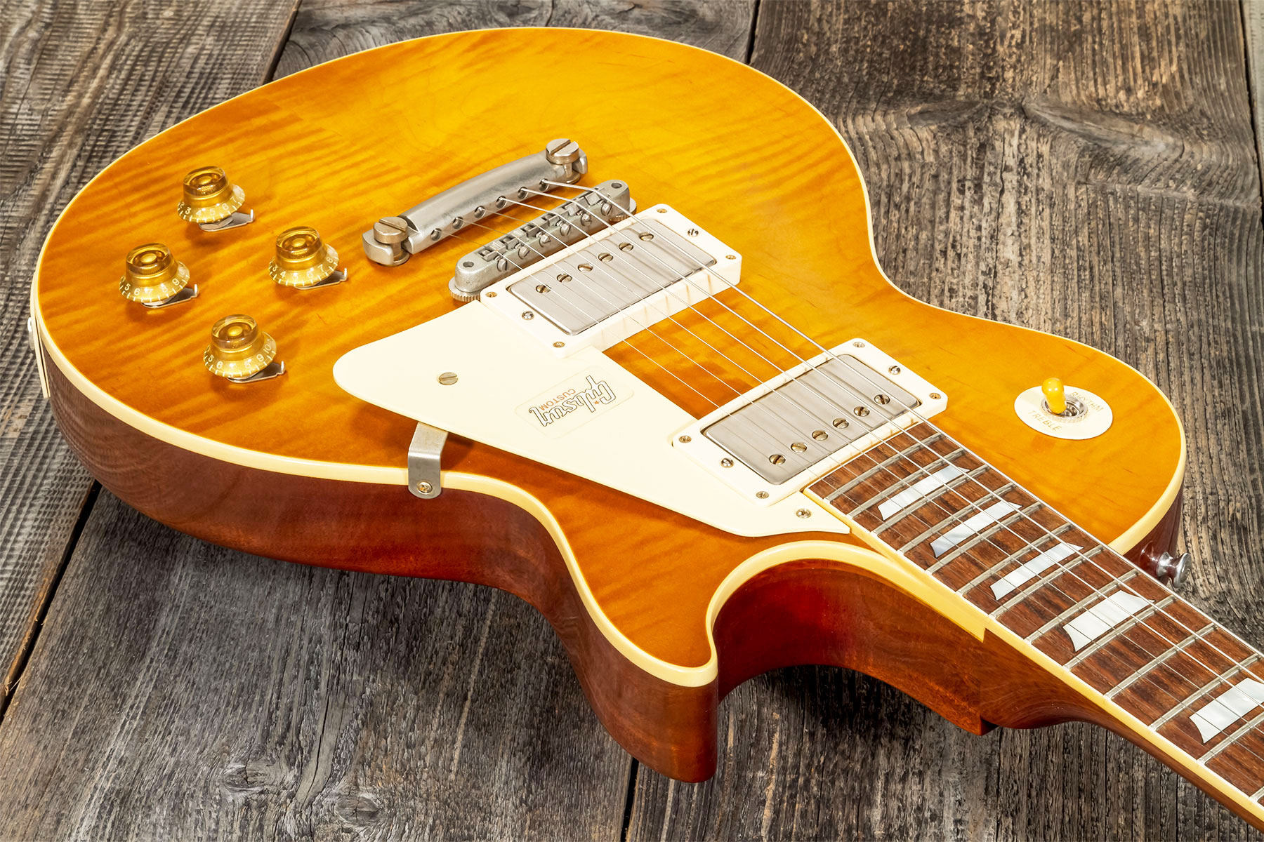 Gibson Custom Shop Les Paul Standard Burstdriver 2h Ht Rw #871130 - Vos Amber Ale - Guitarra eléctrica de corte único. - Variation 2