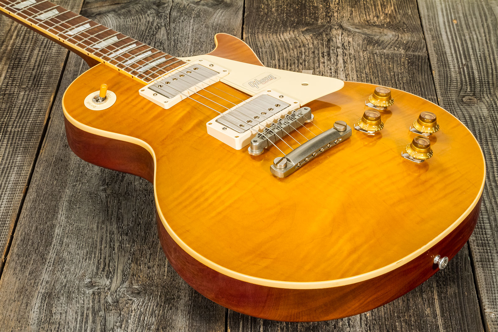 Gibson Custom Shop Les Paul Standard Burstdriver 2h Ht Rw #871130 - Vos Amber Ale - Guitarra eléctrica de corte único. - Variation 3