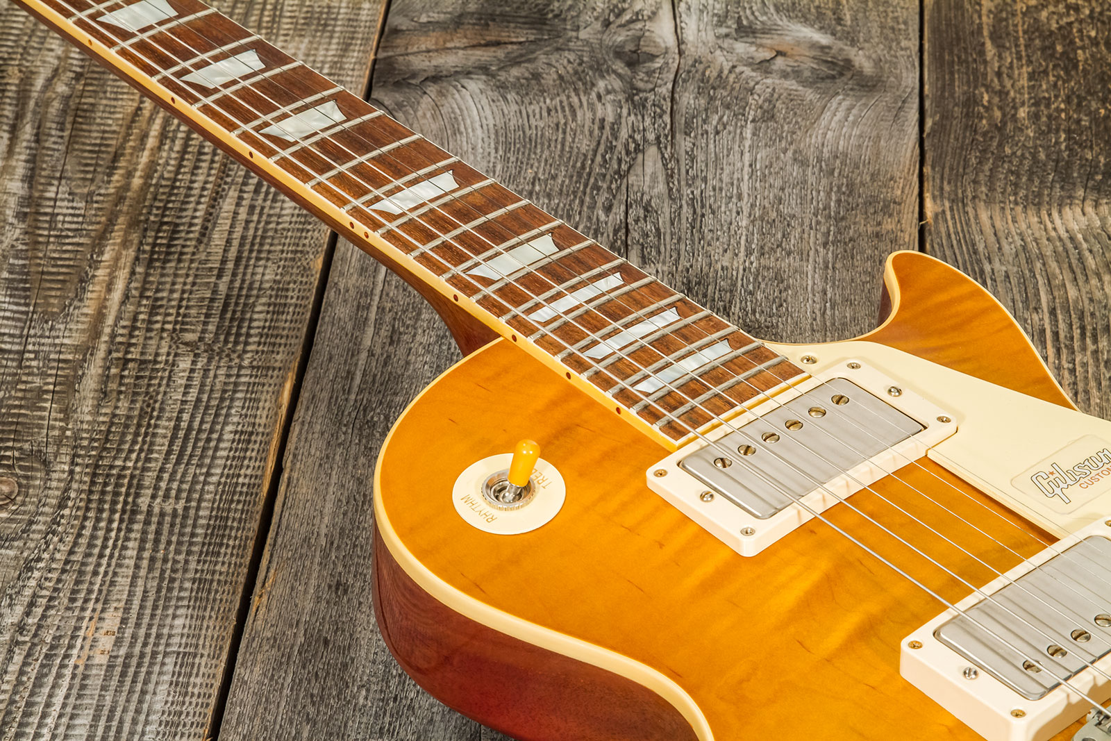 Gibson Custom Shop Les Paul Standard Burstdriver 2h Ht Rw #871130 - Vos Amber Ale - Guitarra eléctrica de corte único. - Variation 4
