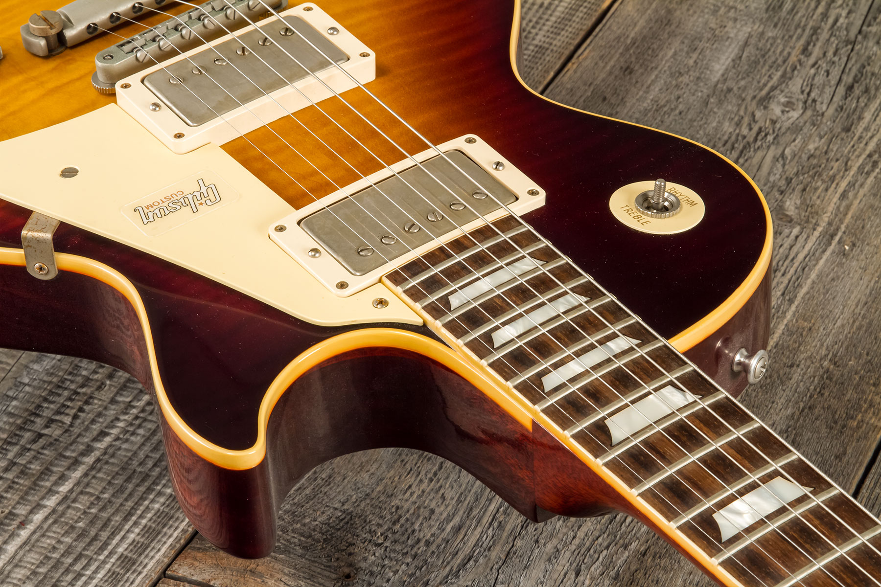 Gibson Custom Shop Les Paul Standard Burstdriver 2h Ht Rw #871302 - Vos Havana Fade - Guitarra eléctrica de corte único. - Variation 9