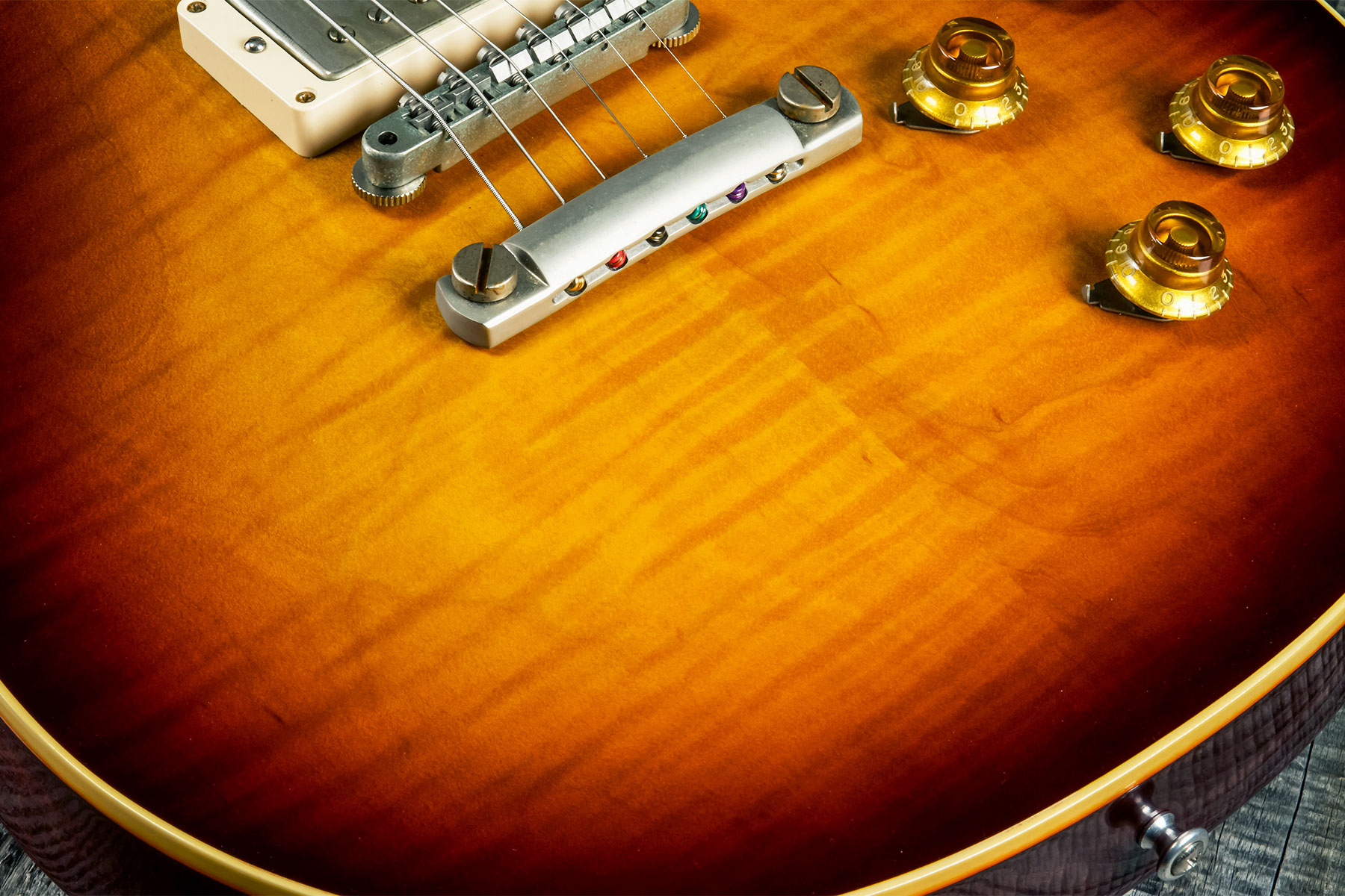 Gibson Custom Shop Les Paul Standard Burstdriver 2h Ht Rw #871302 - Vos Havana Fade - Guitarra eléctrica de corte único. - Variation 8
