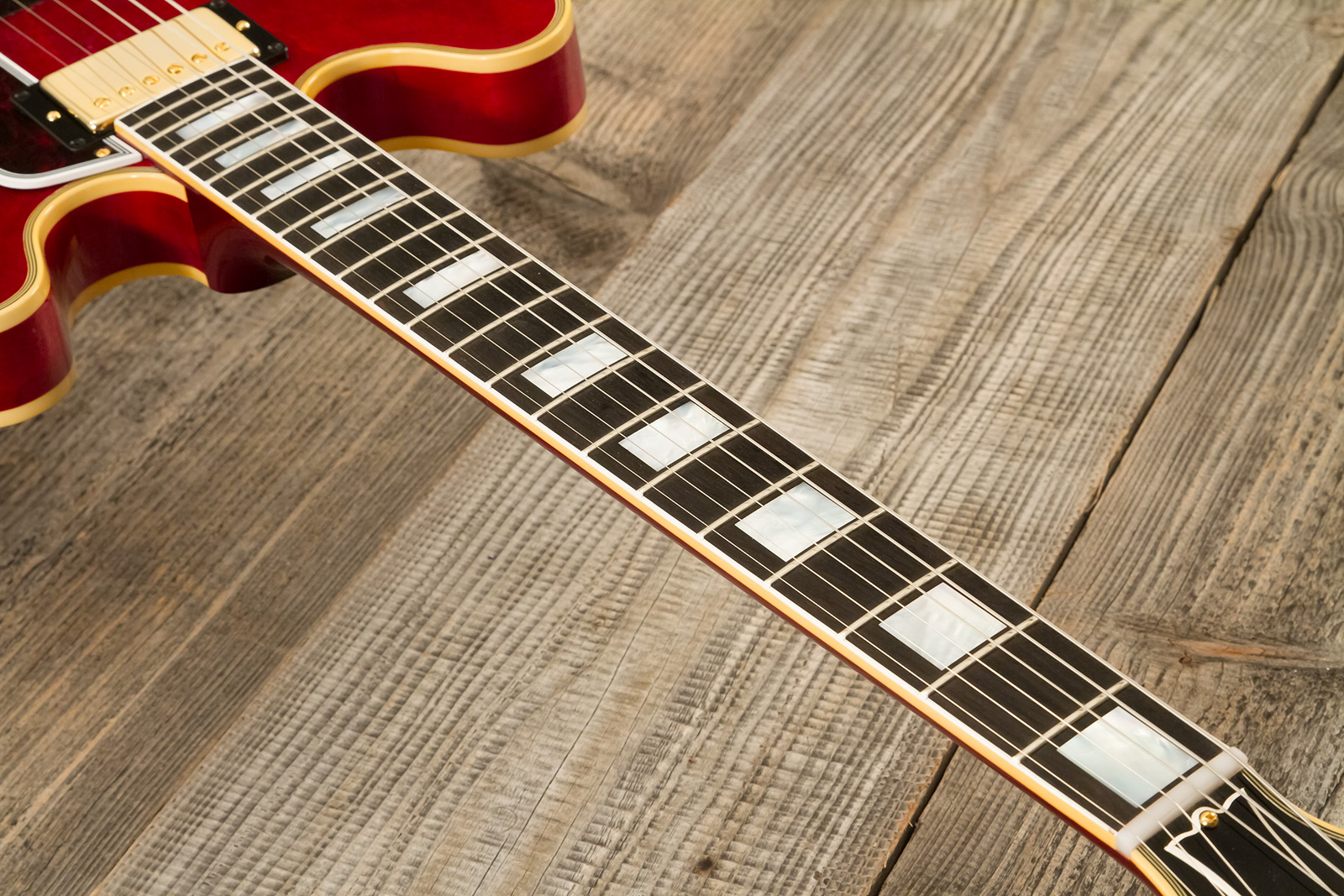 Gibson Custom Shop M2m Es355 1959 Bigsby Custom Made Plate 2h Trem Eb #a950134 - Vos 60s Cherry - Guitarra eléctrica semi caja - Variation 5