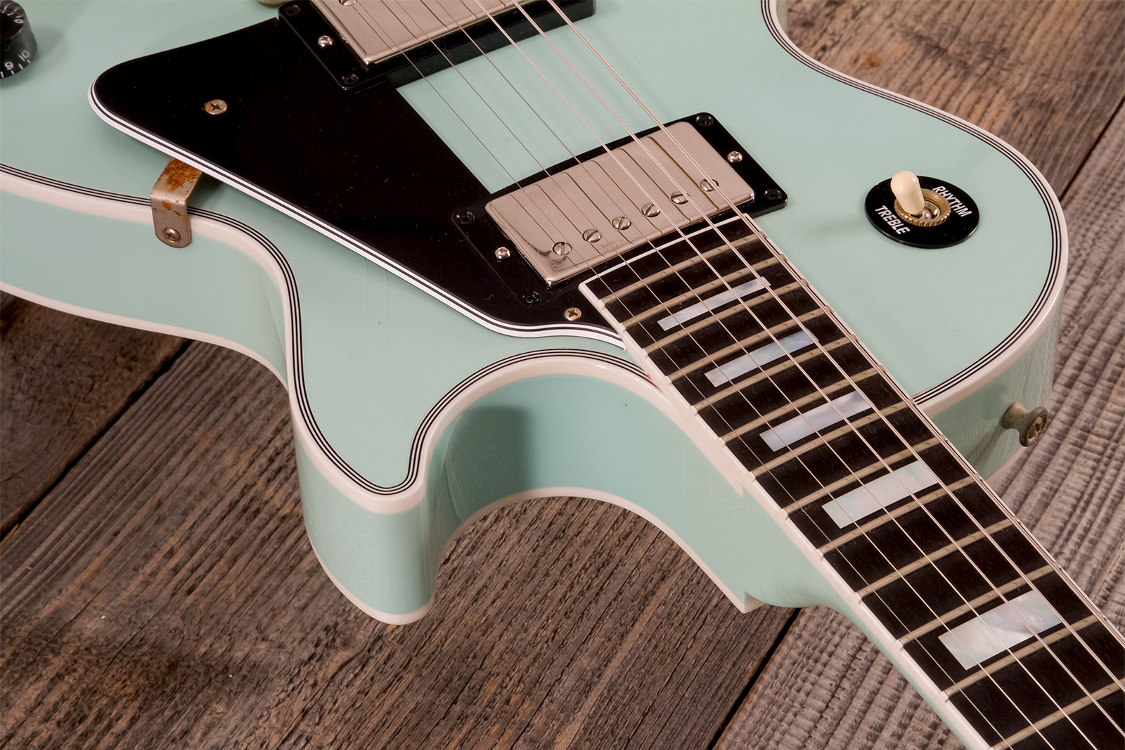 Gibson Custom Shop M2m Les Paul Custom 2h Ht Eb #cs501799 - Murphy Lab Aged Kerry Green - Guitarra eléctrica de corte único. - Variation 4