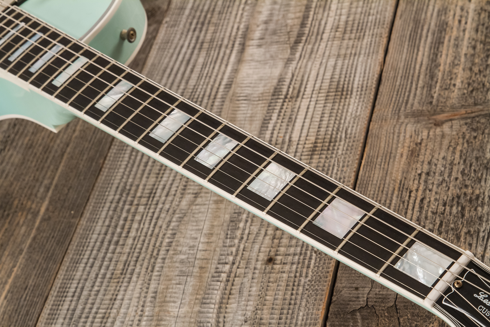 Gibson Custom Shop M2m Les Paul Custom 2h Ht Eb #cs501799 - Murphy Lab Aged Kerry Green - Guitarra eléctrica de corte único. - Variation 5