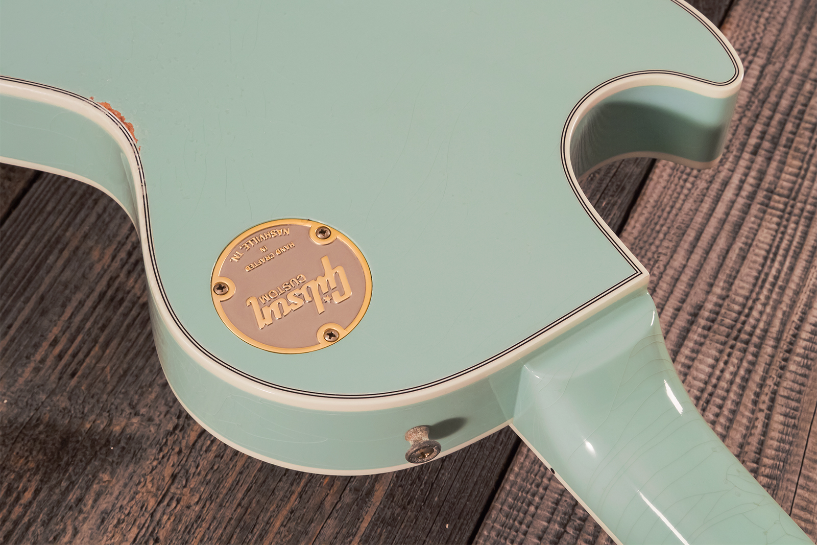 Gibson Custom Shop M2m Les Paul Custom 2h Ht Eb #cs501799 - Murphy Lab Aged Kerry Green - Guitarra eléctrica de corte único. - Variation 8