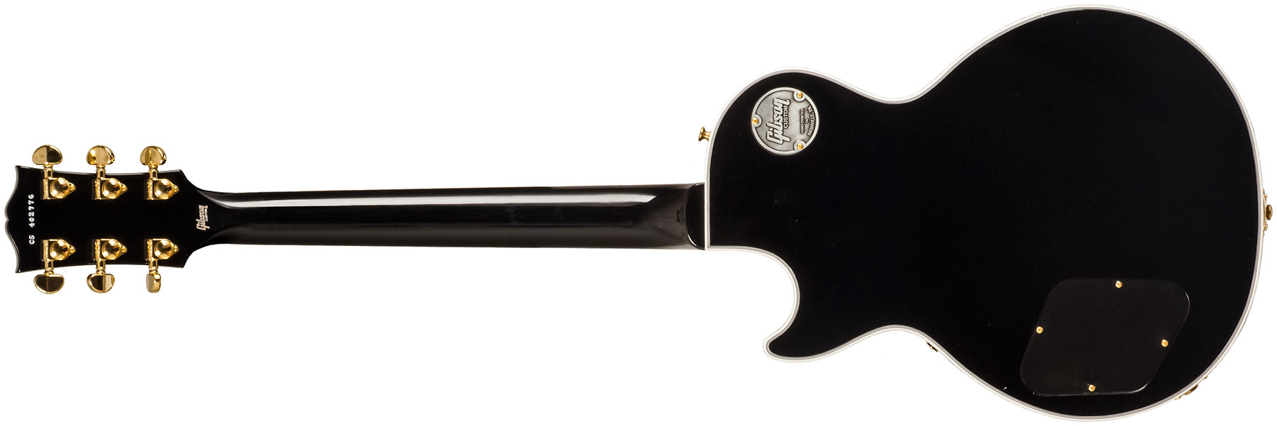 Gibson Custom Shop M2m Les Paul Custom Flowerpot Headstock 2h Trem Bigsby Eb #cs402776 - Ebony - Guitarra eléctrica de corte único. - Variation 1