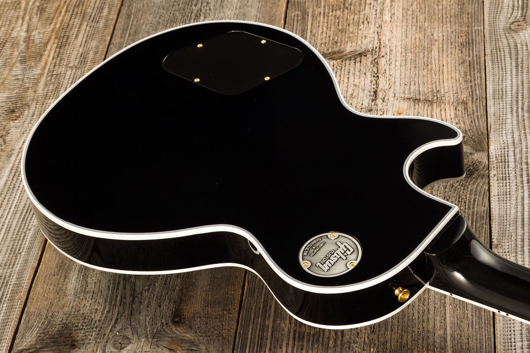 Gibson Custom Shop M2m Les Paul Custom Flowerpot Headstock 2h Trem Bigsby Eb #cs402776 - Ebony - Guitarra eléctrica de corte único. - Variation 5