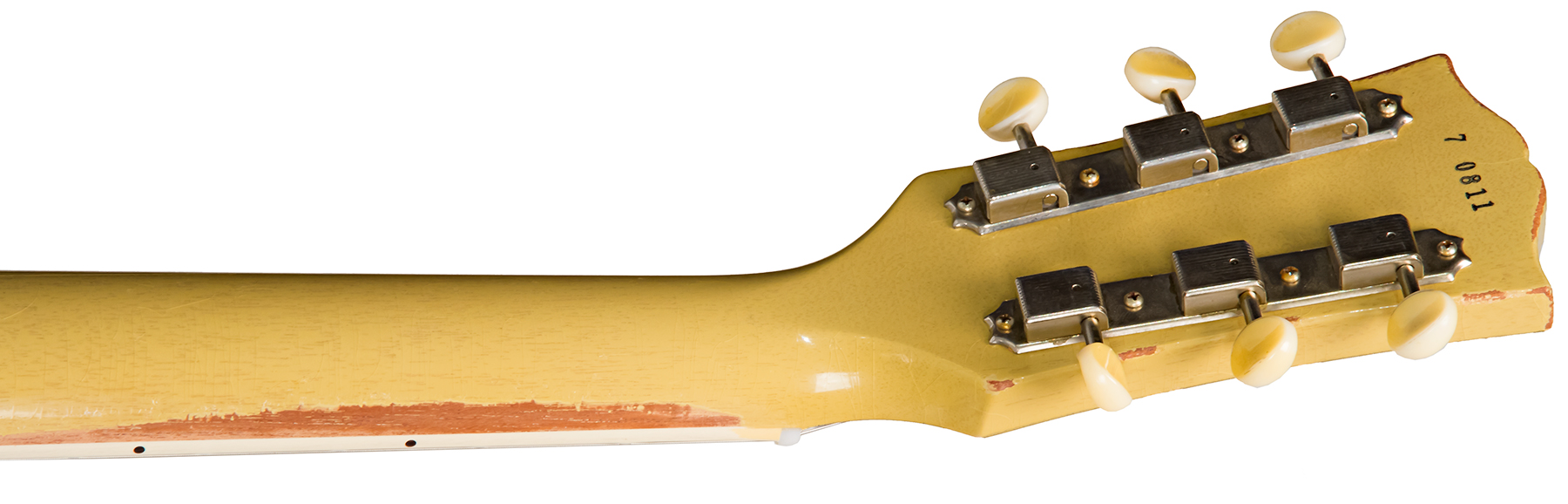 Gibson Custom Shop M2m Les Paul Special 1957 Single Cut Reissue P90 Ht Rw #70811 - Heavy Aged Tv Yellow - Guitarra eléctrica de corte único. - Variati