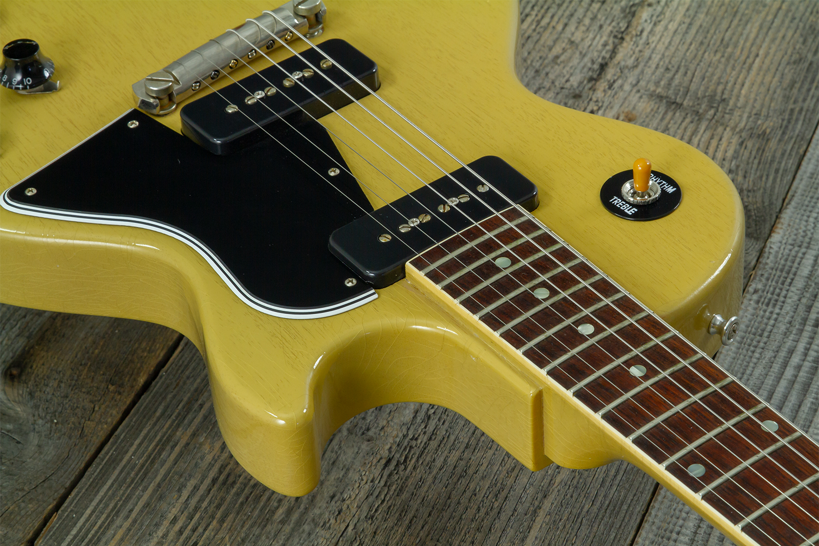 Gibson Custom Shop M2m Les Paul Special 1957 Single Cut Reissue P90 Ht Rw #70554 - Light Aged Tv - Guitarra eléctrica de corte único. - Variation 12