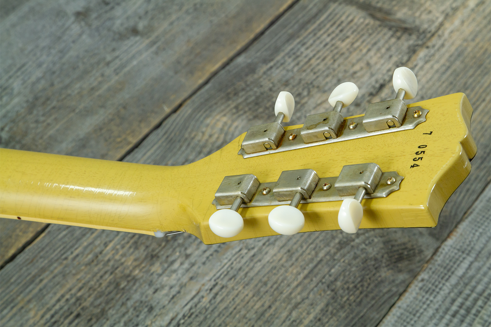 Gibson Custom Shop M2m Les Paul Special 1957 Single Cut Reissue P90 Ht Rw #70554 - Light Aged Tv - Guitarra eléctrica de corte único. - Variation 18