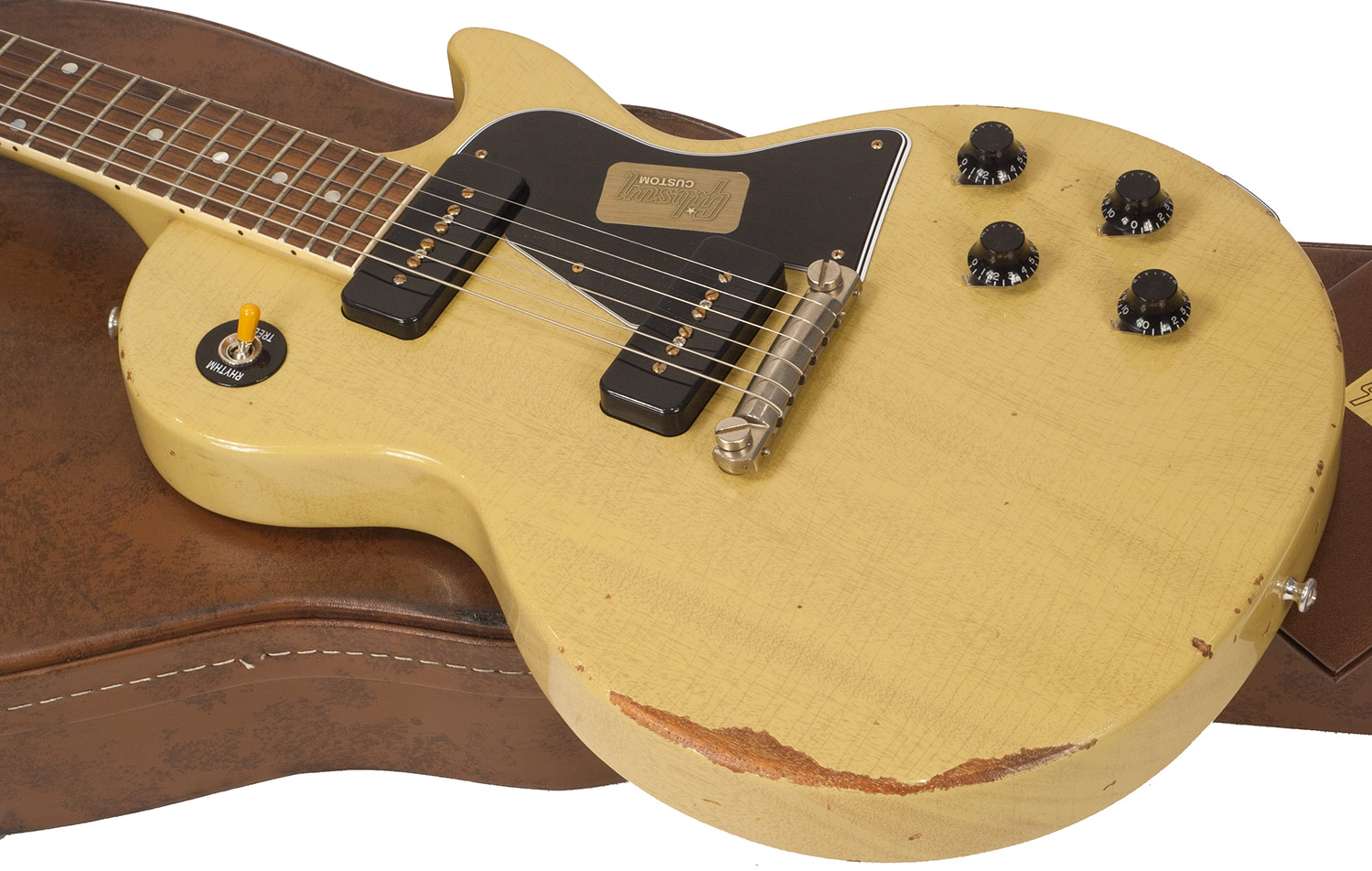 Gibson Custom Shop M2m  Les Paul Special 1960 Single Cut 2p90 Ht Rw - Heavy Aged Tv Yellow - Guitarra eléctrica de corte único. - Variation 2