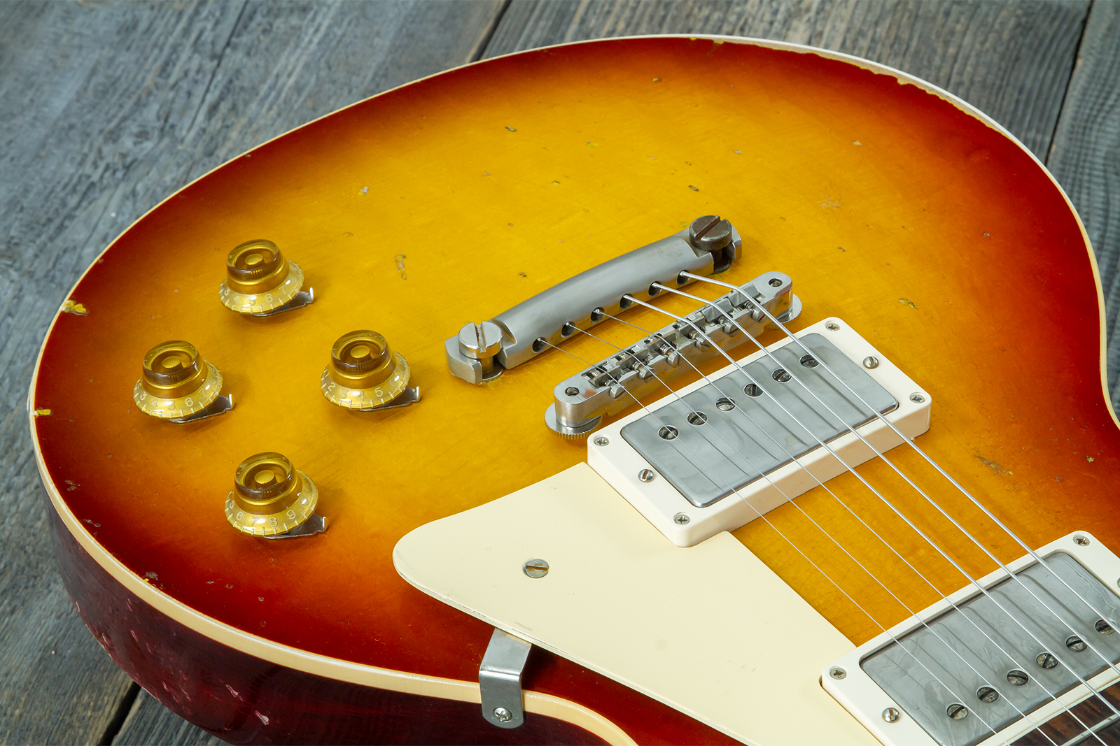 Gibson Custom Shop M2m Les Paul Standard 1958 2h Ht Rw #80780 - Heavy Aged '58 Burst - Guitarra eléctrica de corte único. - Variation 9