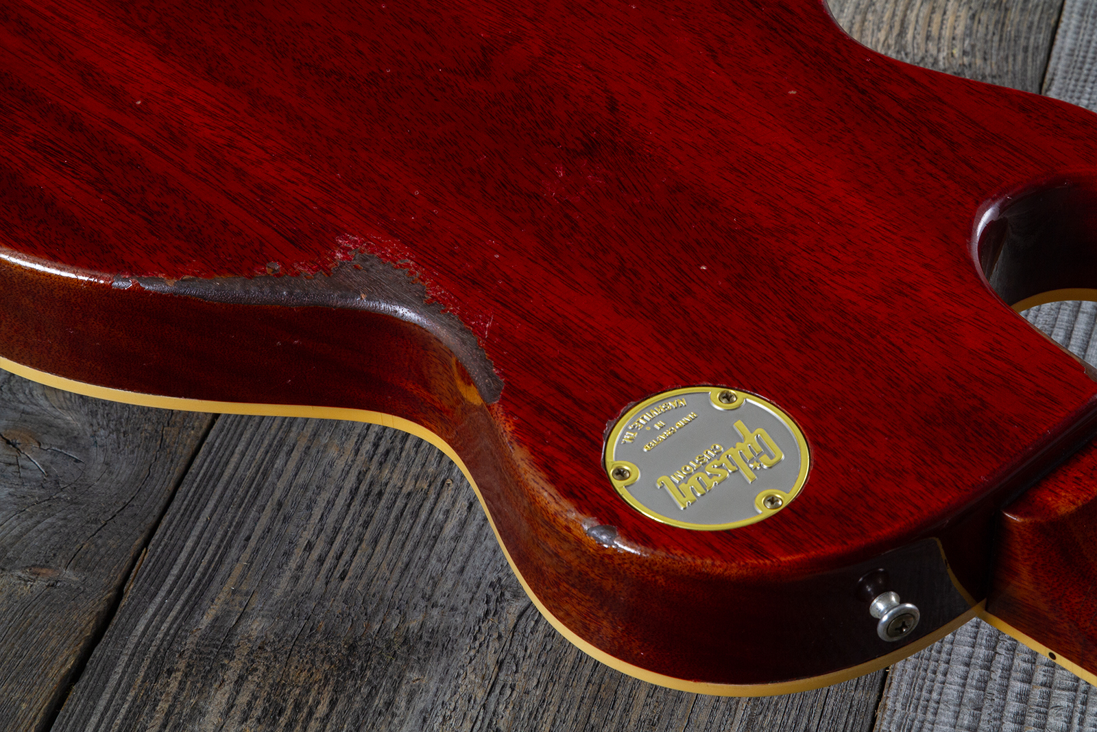 Gibson Custom Shop M2m Les Paul Standard 1958 2h Ht Rw #85546 - Murphy Lab Light Aged Ebony O. Gold - Guitarra eléctrica de corte único. - Variation 1