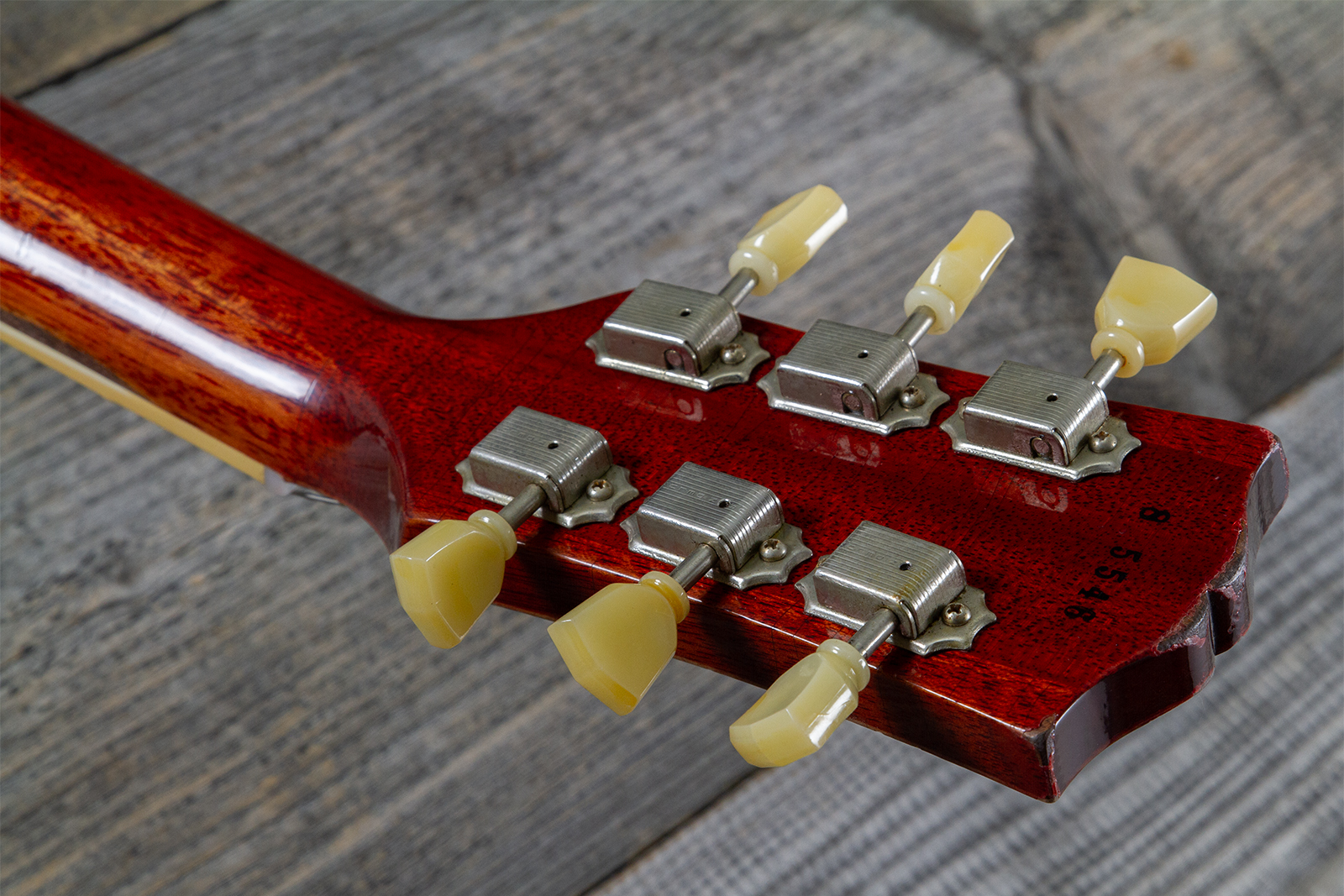 Gibson Custom Shop M2m Les Paul Standard 1958 2h Ht Rw #85546 - Murphy Lab Light Aged Ebony O. Gold - Guitarra eléctrica de corte único. - Variation 1