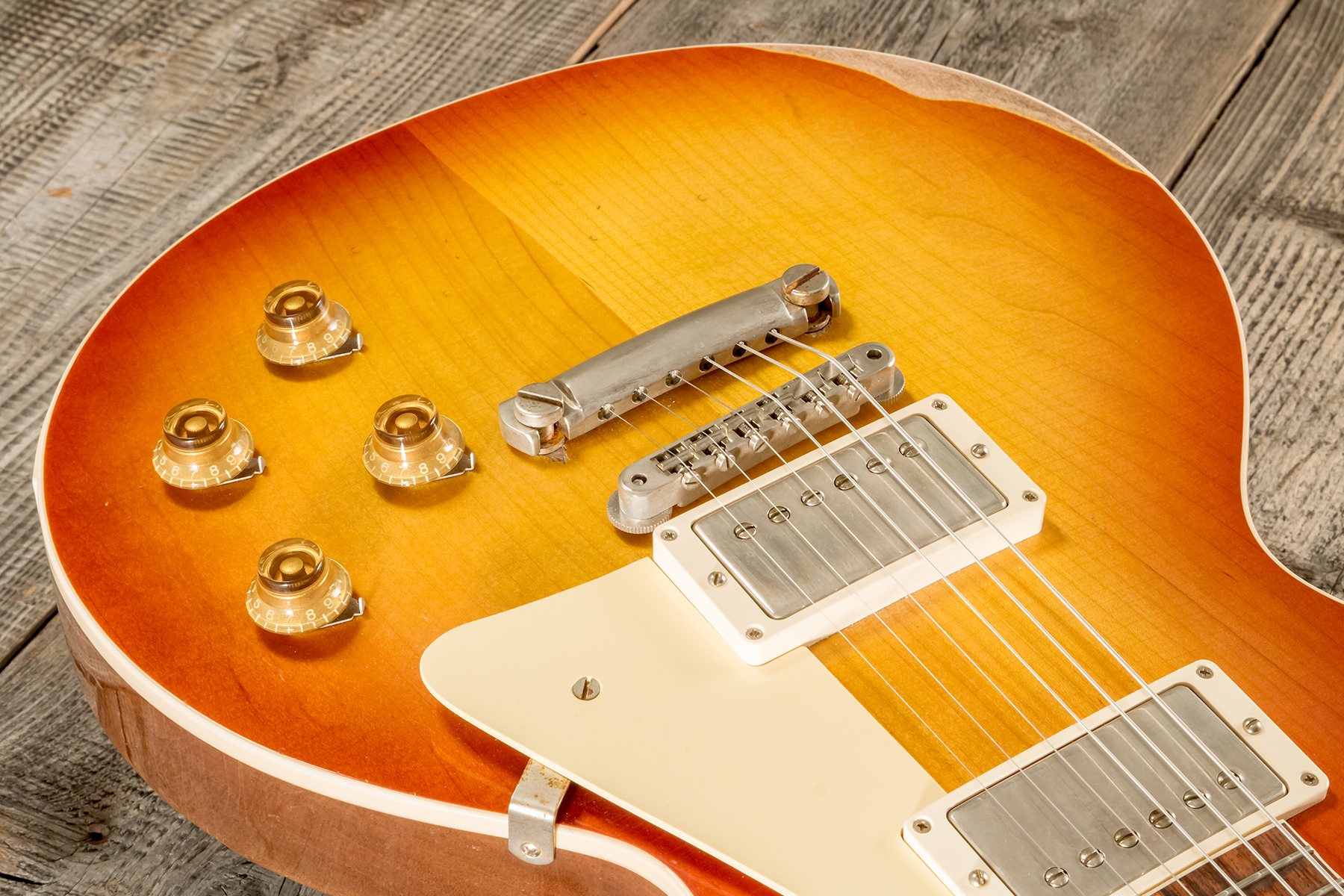 Gibson Custom Shop M2m Les Paul Standard 1958 2h Ht Rw #891404 - Heavy Aged '58 Burst - Guitarra eléctrica de corte único. - Variation 3