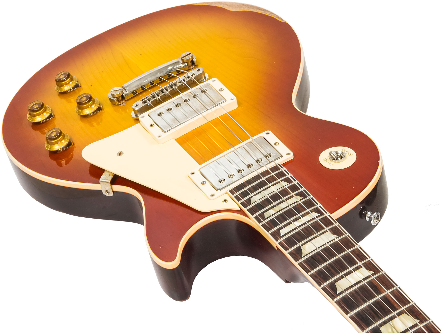Gibson Custom Shop M2m Les Paul Standard 1958 2h Ht Rw - Heavy Aged '58 Burst - Guitarra eléctrica de corte único. - Variation 2