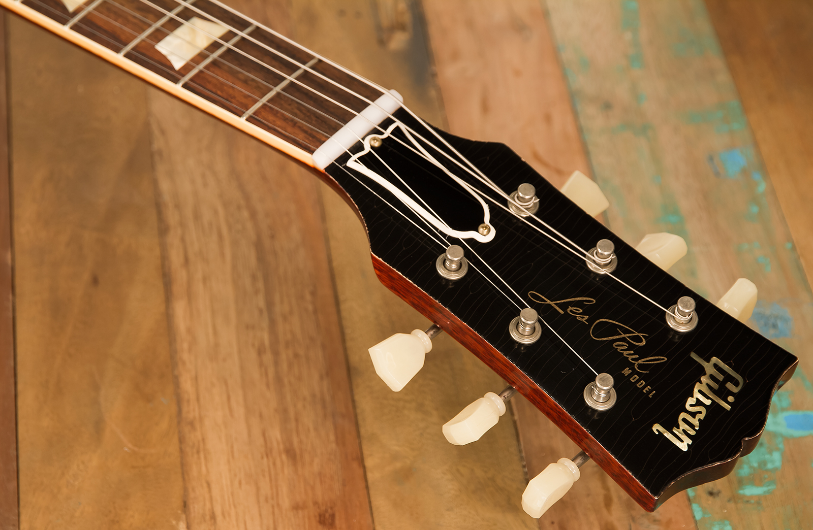 Gibson Custom Shop M2m Les Paul Standard 1958 2h Ht Rw #89904 - Kentucky Bourbon Fade - Guitarra eléctrica de corte único. - Variation 5