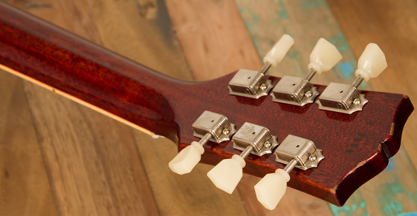 Gibson Custom Shop M2m Les Paul Standard 1958 2h Ht Rw #89904 - Kentucky Bourbon Fade - Guitarra eléctrica de corte único. - Variation 6
