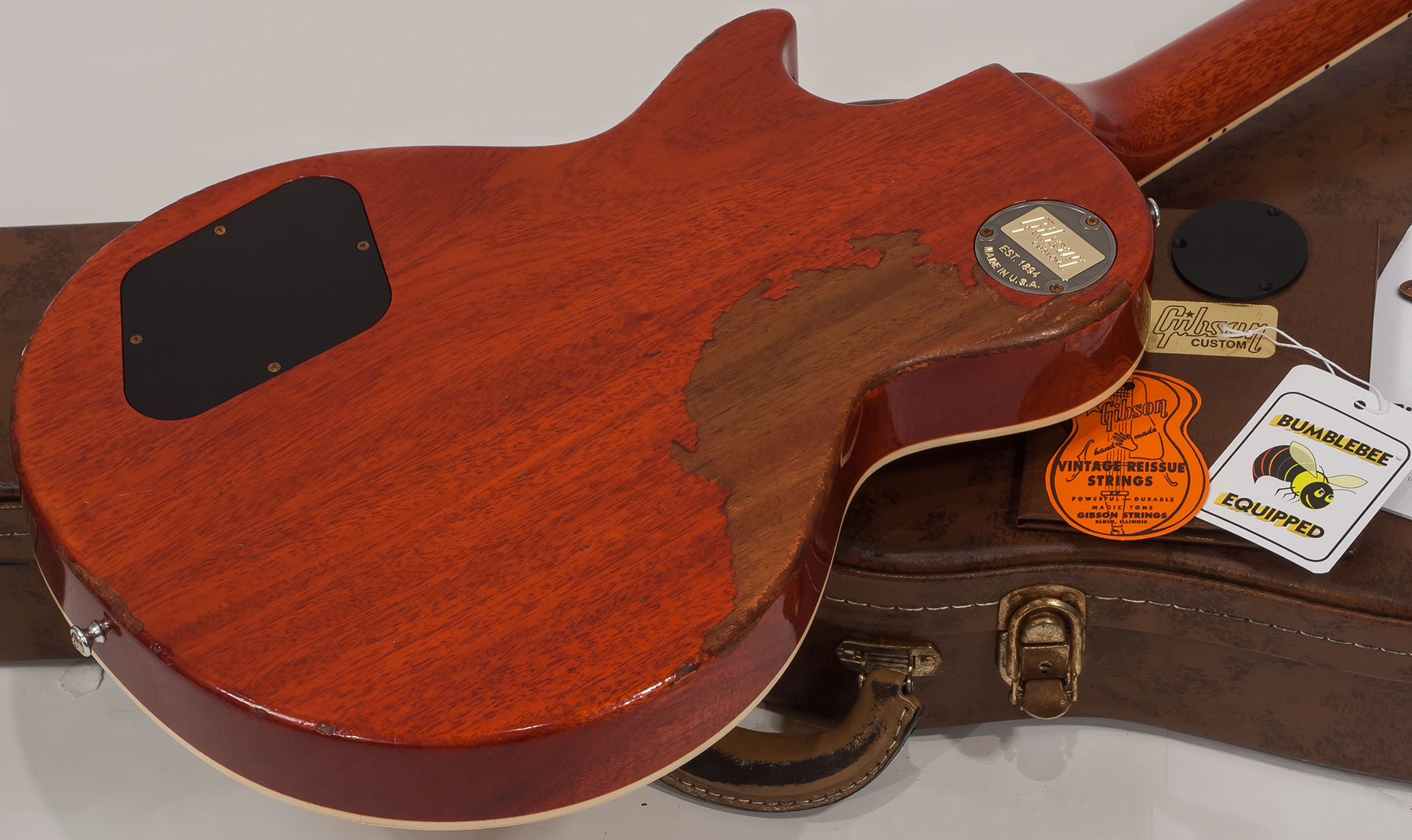 Gibson Custom Shop M2m Les Paul Standard 1958 2h Ht Rw #88149 - Heavy Aged Kentucky Bourbon Fade - Guitarra eléctrica de corte único. - Variation 4
