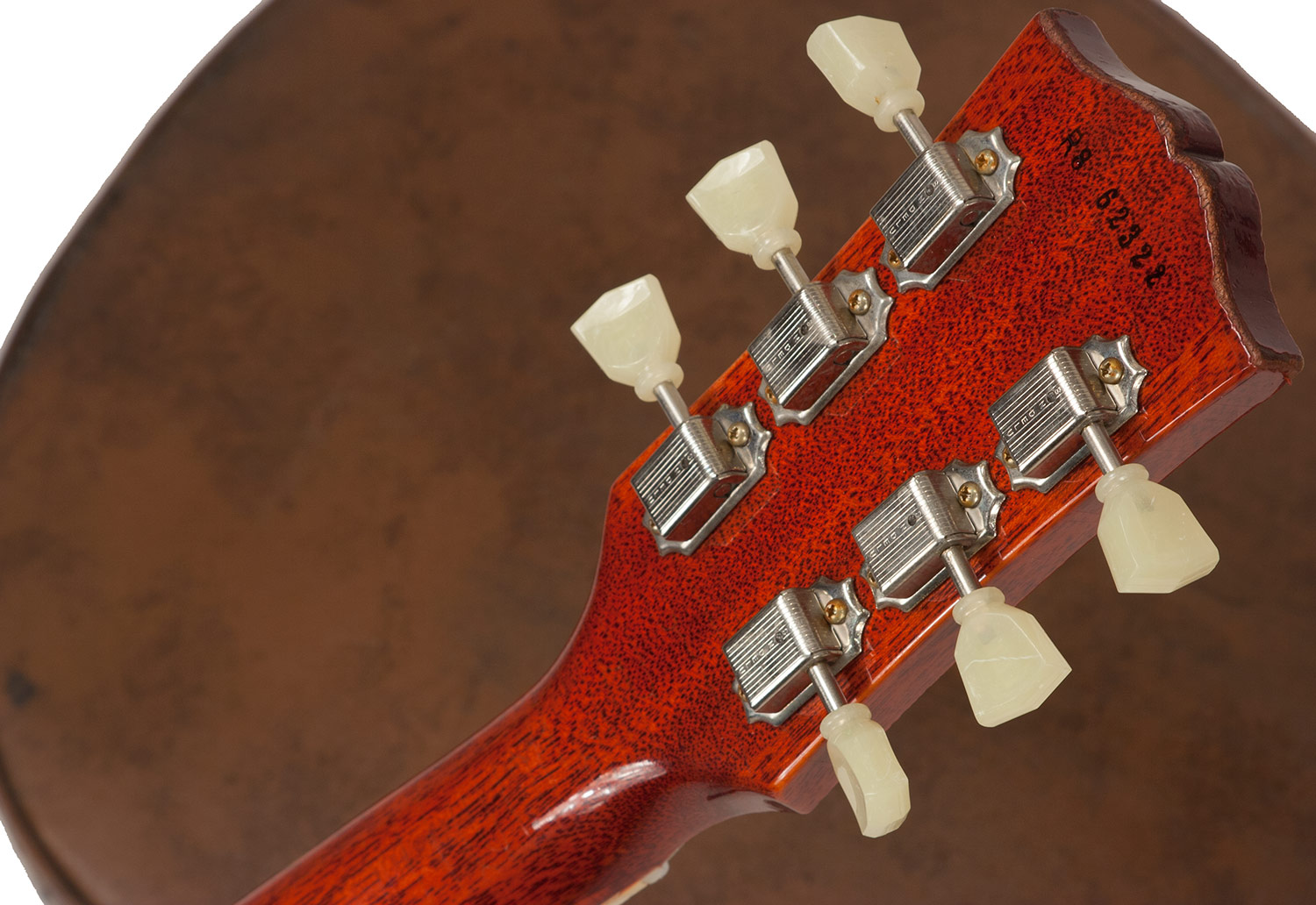 Gibson Custom Shop M2m Les Paul Standard 1958 2h Ht Rw #r862322 - Aged Bourbon Burst - Guitarra eléctrica de corte único. - Variation 7