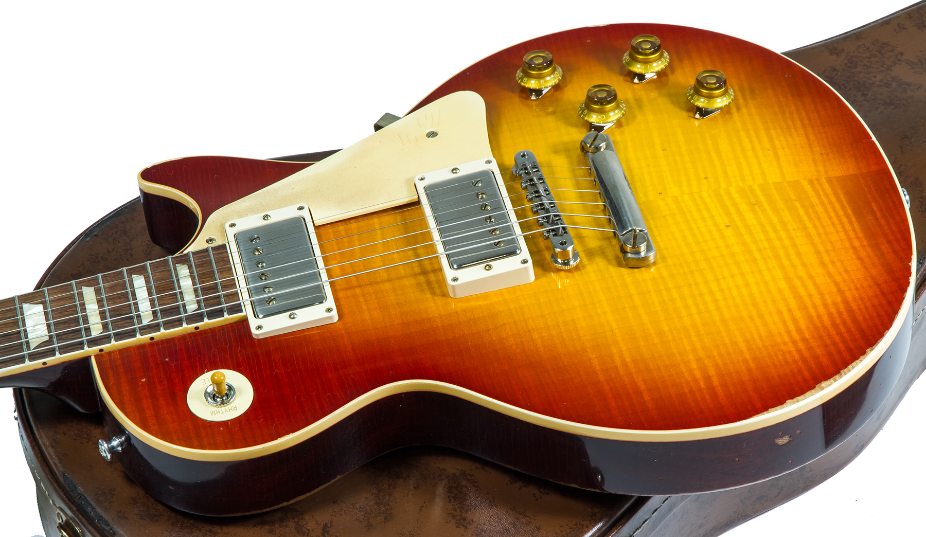 Gibson Custom Shop M2m Les Paul Standard 1958 Reissue 2019 2h Ht Rw #89849 - Heavy Aged First Burst - Guitarra eléctrica de corte único. - Variation 2