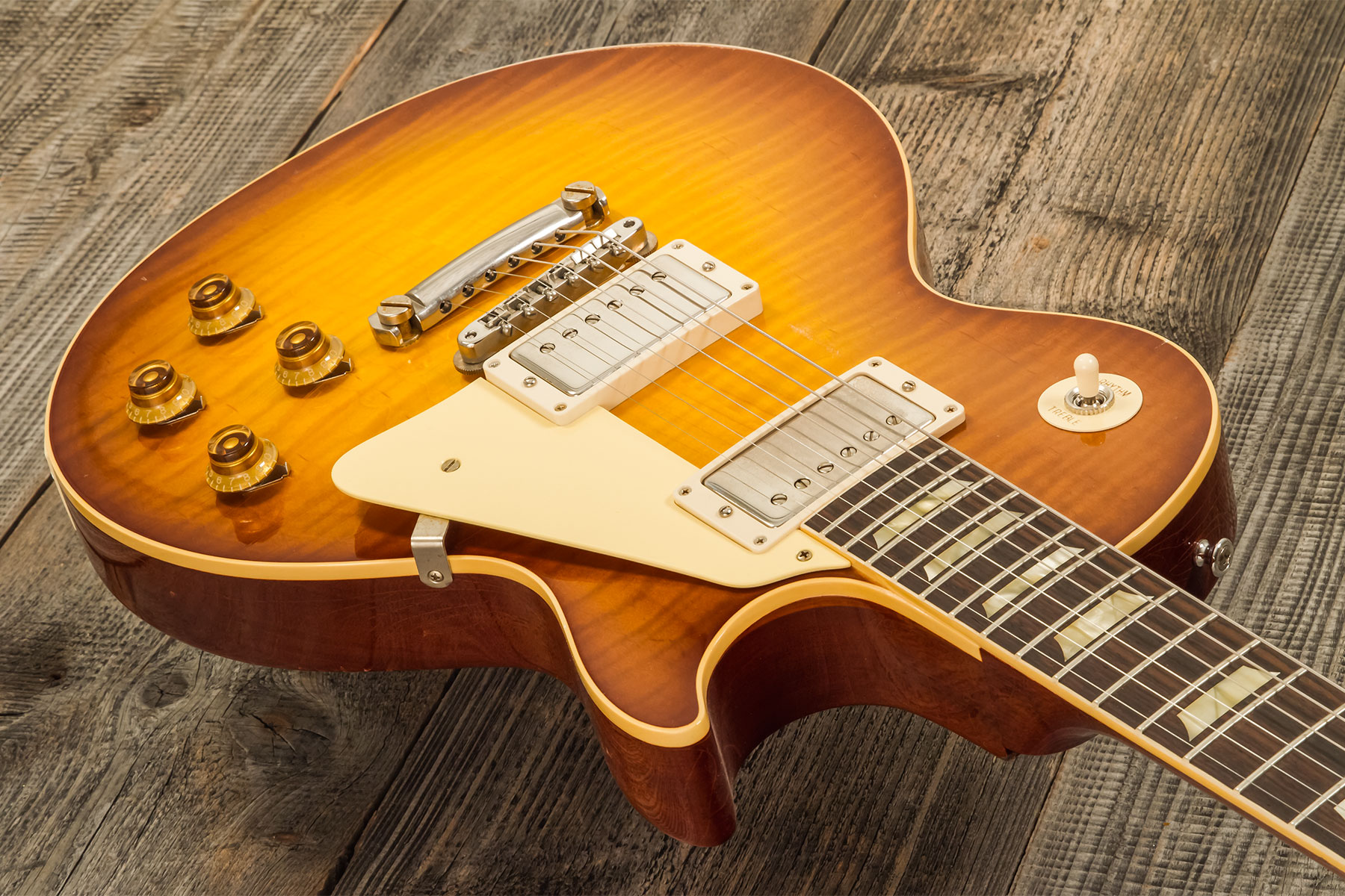 Gibson Custom Shop M2m Les Paul Standard 1959 2h Ht Rw #932130 - Murphy Lab Light Aged Golden Poppy Burst - Guitarra eléctrica de corte único. - Varia