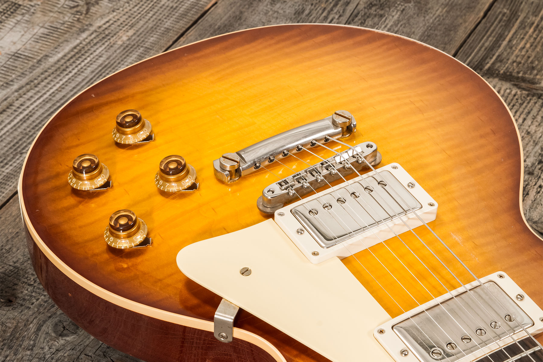 Gibson Custom Shop M2m Les Paul Standard 1959 2h Ht Rw #932130 - Murphy Lab Light Aged Golden Poppy Burst - Guitarra eléctrica de corte único. - Varia