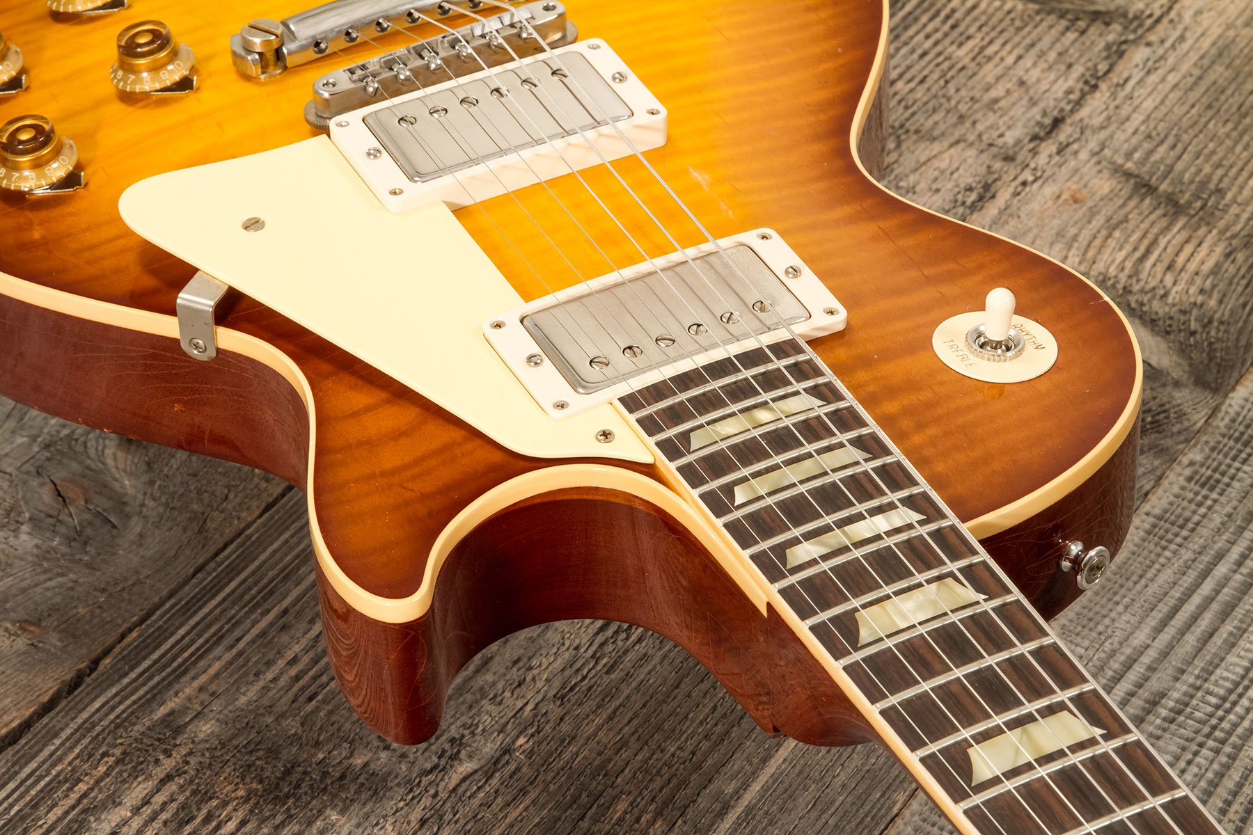 Gibson Custom Shop M2m Les Paul Standard 1959 2h Ht Rw #932130 - Murphy Lab Light Aged Golden Poppy Burst - Guitarra eléctrica de corte único. - Varia
