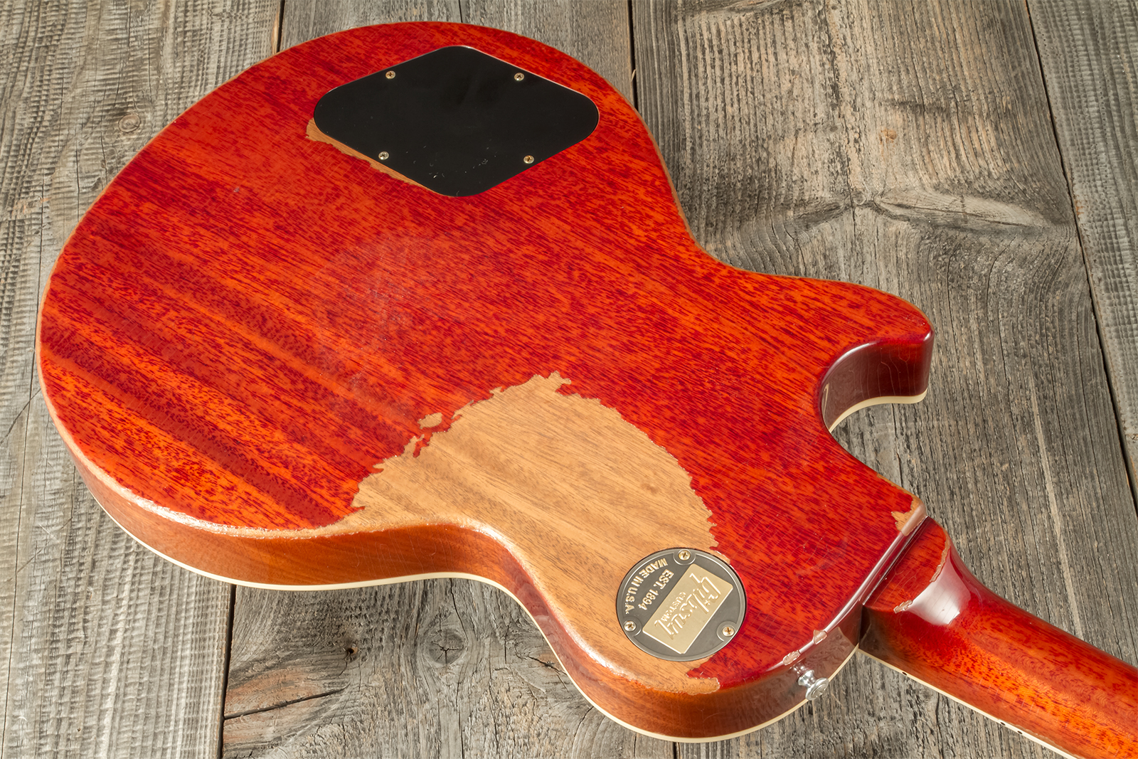Gibson Custom Shop M2m Les Paul Standard 1959 2h Ht Rw #r961618 - Aged Sunrise Teaburst - Guitarra eléctrica de corte único. - Variation 12