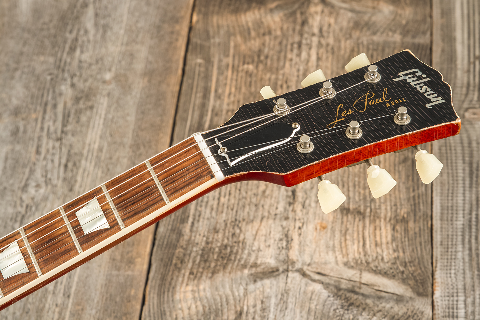 Gibson Custom Shop M2m Les Paul Standard 1959 2h Ht Rw #r961618 - Aged Sunrise Teaburst - Guitarra eléctrica de corte único. - Variation 16