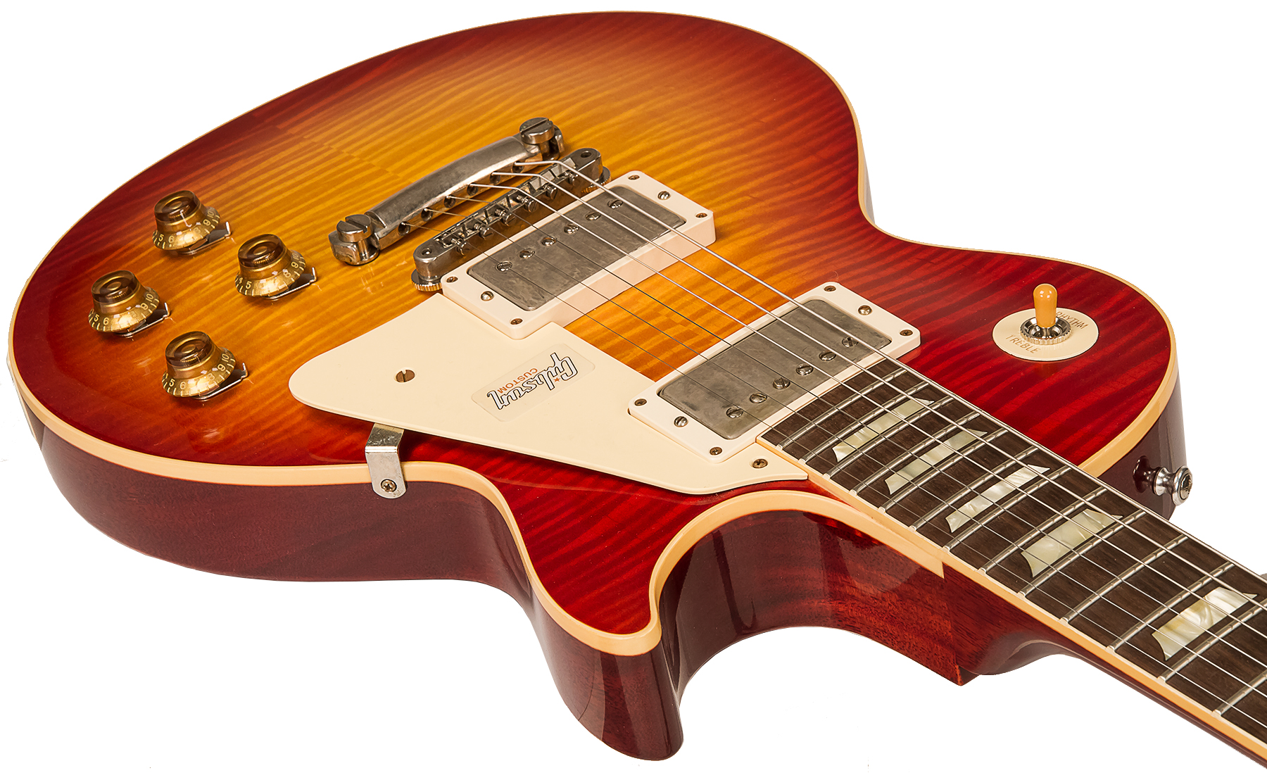 Gibson Custom Shop M2m Les Paul Standard 1959 60th Anniversary 2h Ht Rw #991818 - Vos Sunrise Teaburst - Guitarra eléctrica de corte único. - Variatio