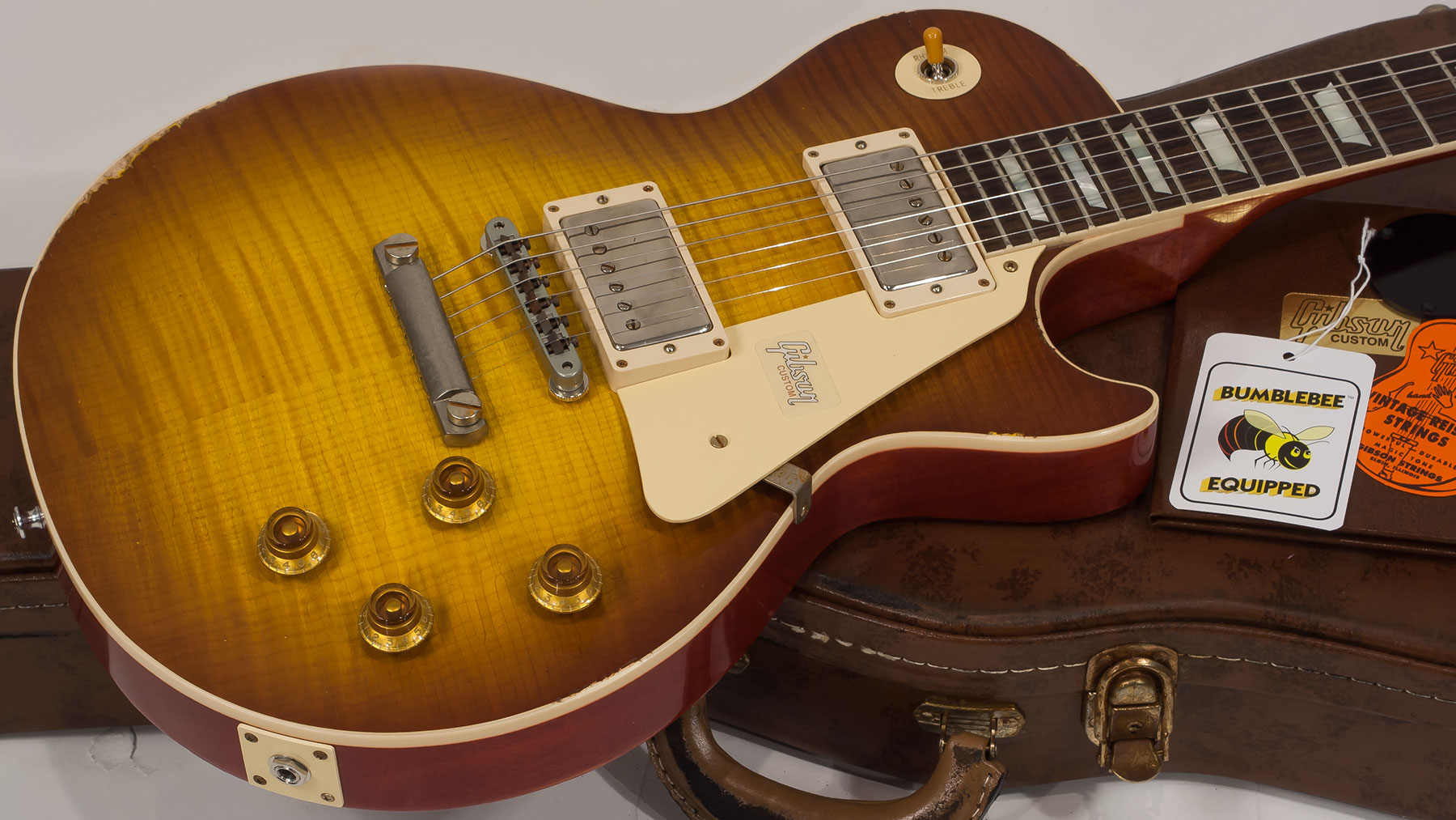 Gibson Custom Shop M2m Les Paul Standard 1959 2h Ht Rw #982197 - Heavy Aged Iced Tea - Guitarra eléctrica de corte único. - Variation 2