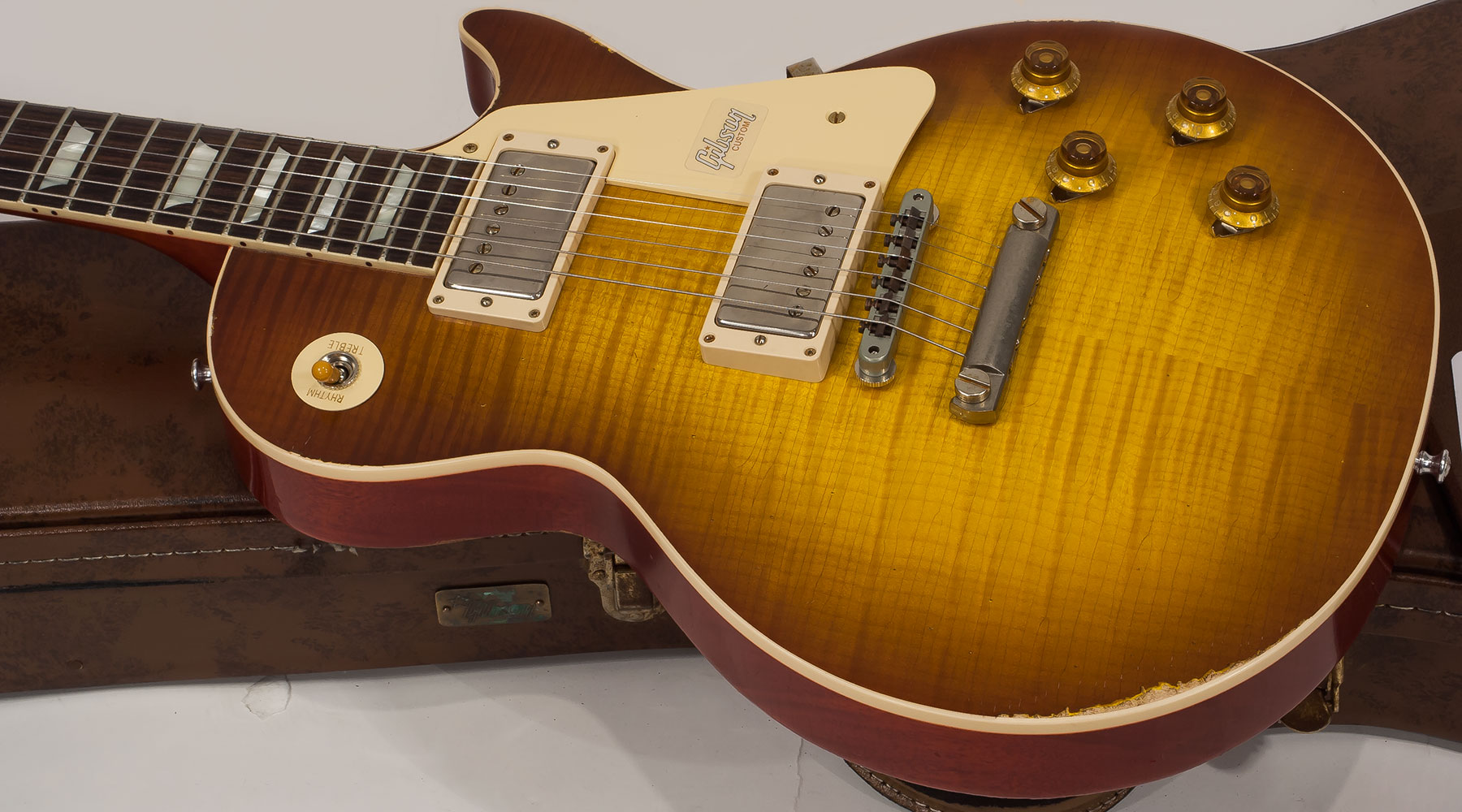 Gibson Custom Shop M2m Les Paul Standard 1959 2h Ht Rw #982197 - Heavy Aged Iced Tea - Guitarra eléctrica de corte único. - Variation 3