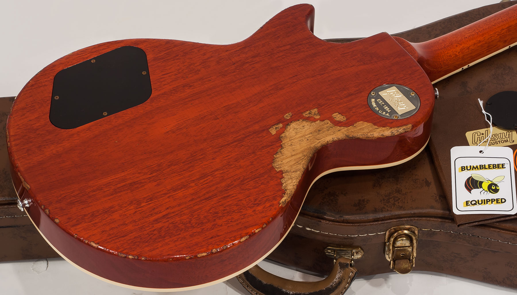 Gibson Custom Shop M2m Les Paul Standard 1959 2h Ht Rw #982197 - Heavy Aged Iced Tea - Guitarra eléctrica de corte único. - Variation 4