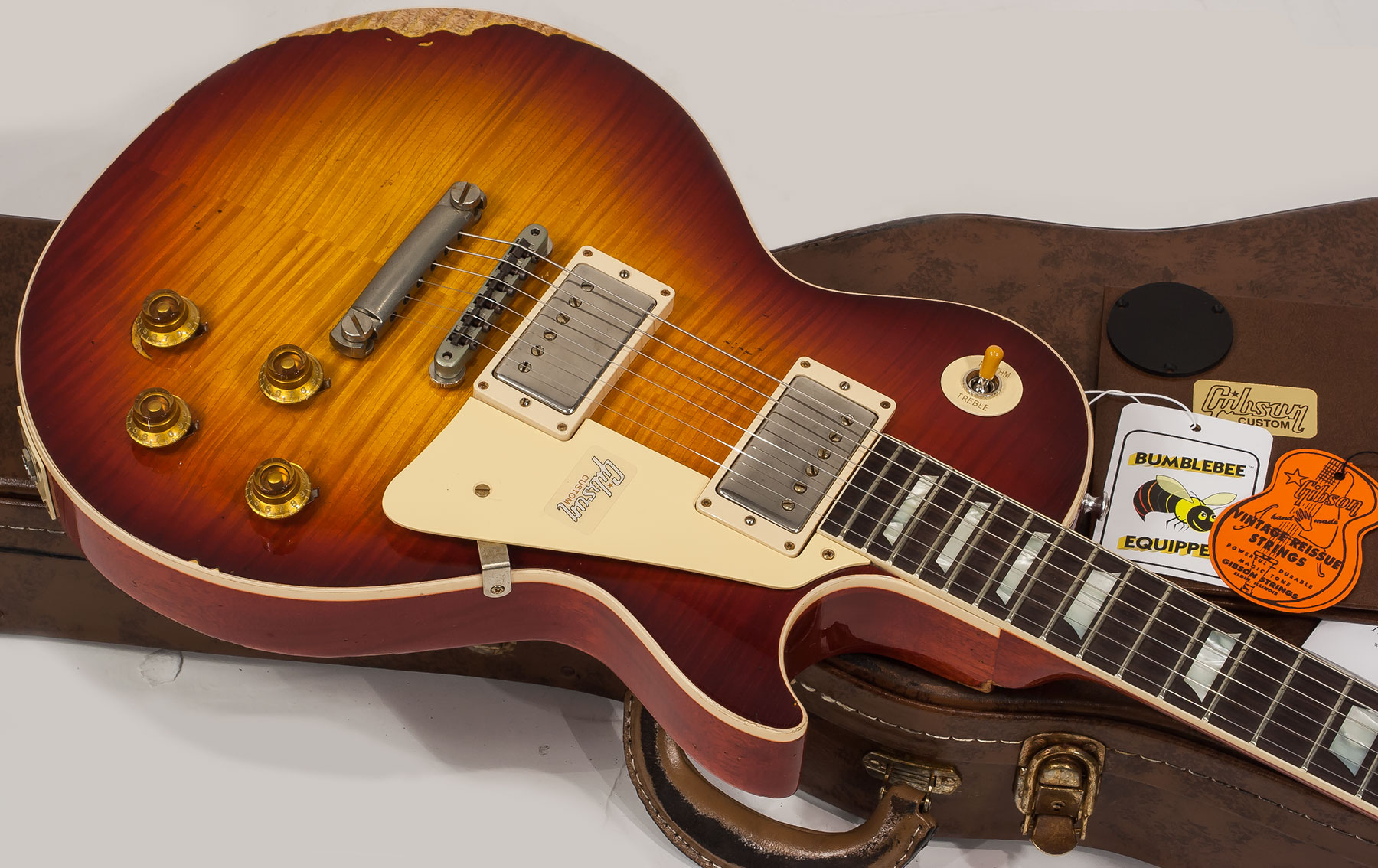 Gibson Custom Shop M2m Les Paul Standard 1959 2h Ht Rw #982206 - Heavy Aged Vintage Cherry Burst - Guitarra eléctrica de corte único. - Variation 2