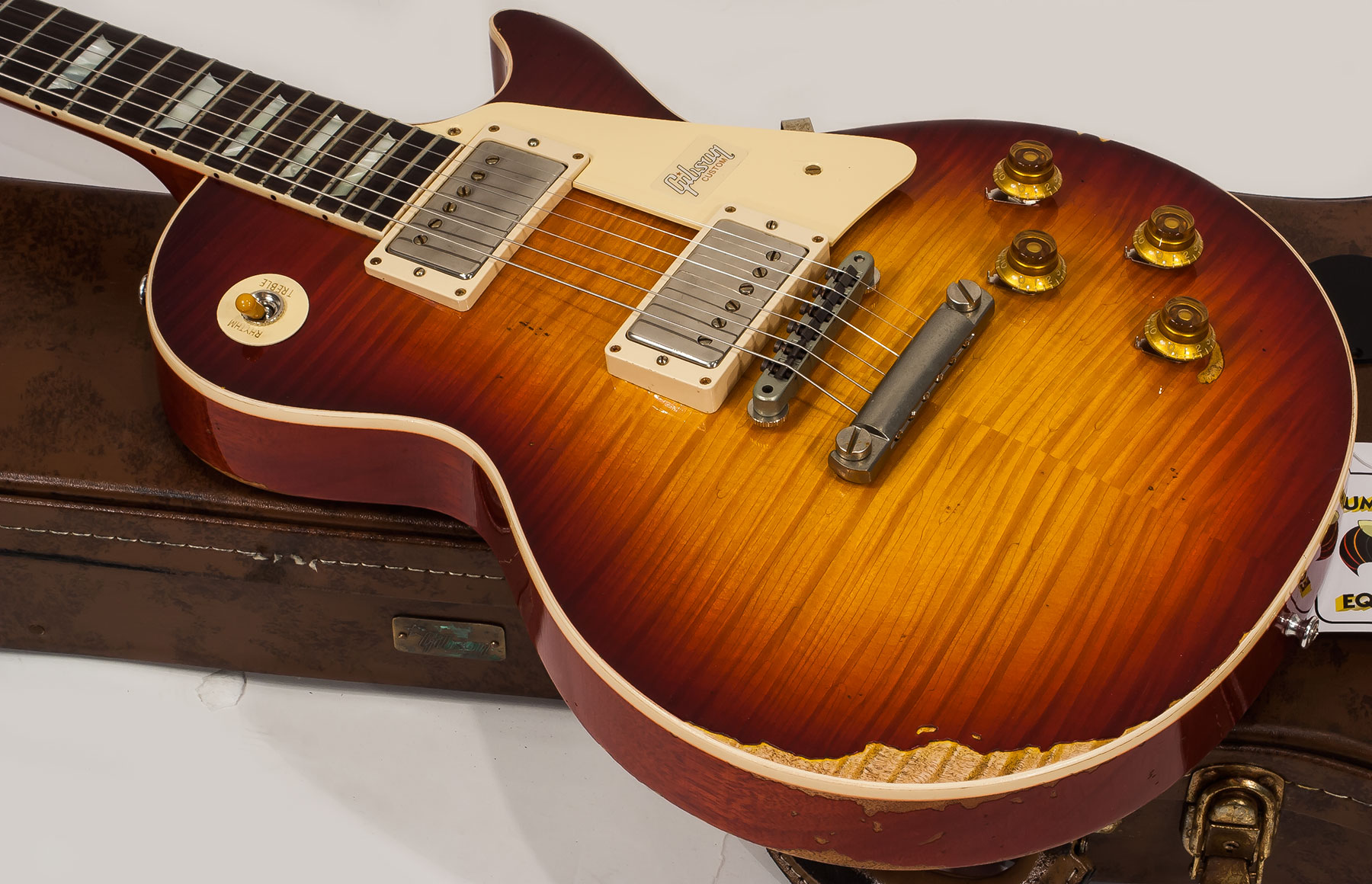 Gibson Custom Shop M2m Les Paul Standard 1959 2h Ht Rw #982206 - Heavy Aged Vintage Cherry Burst - Guitarra eléctrica de corte único. - Variation 3