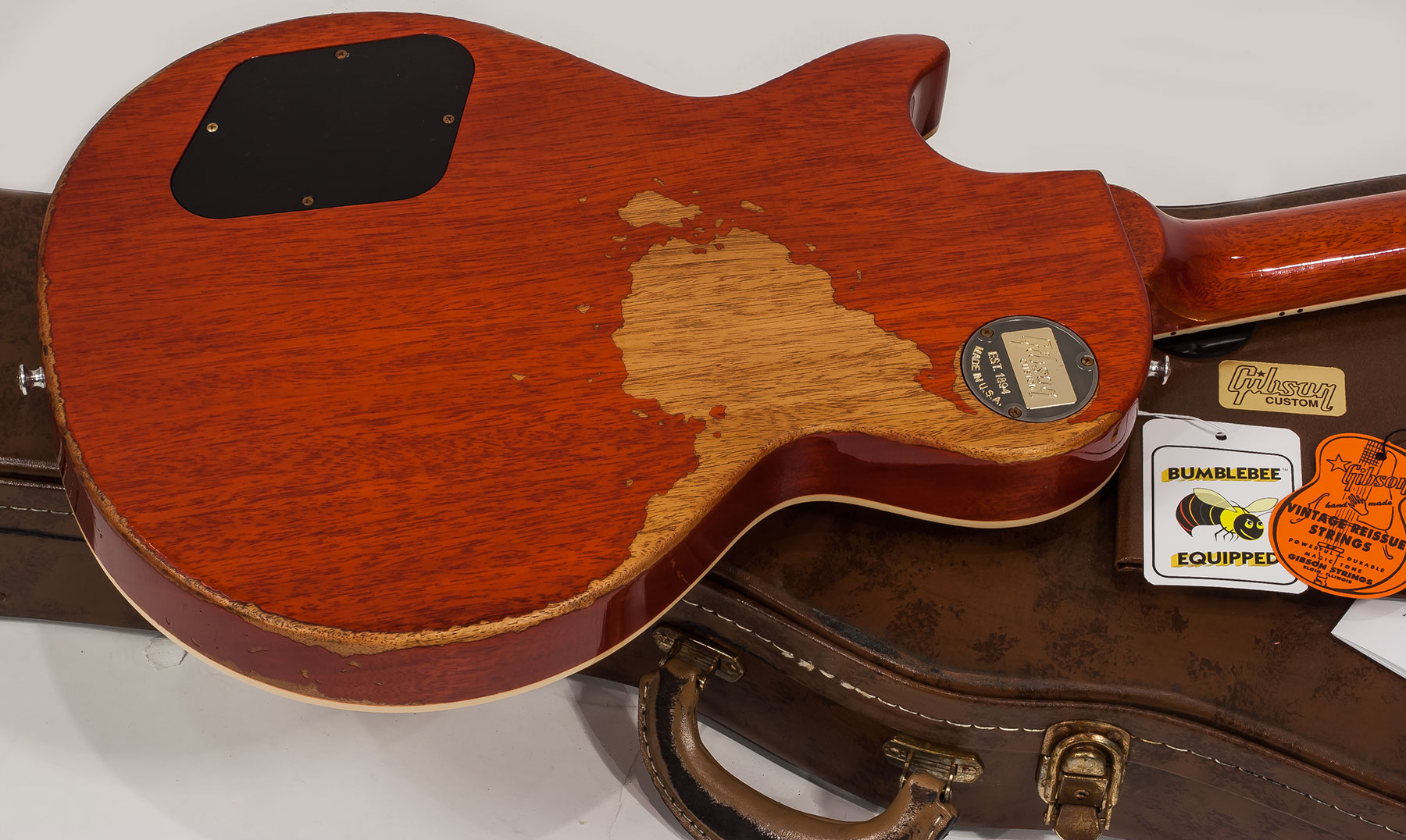 Gibson Custom Shop M2m Les Paul Standard 1959 2h Ht Rw #982206 - Heavy Aged Vintage Cherry Burst - Guitarra eléctrica de corte único. - Variation 4