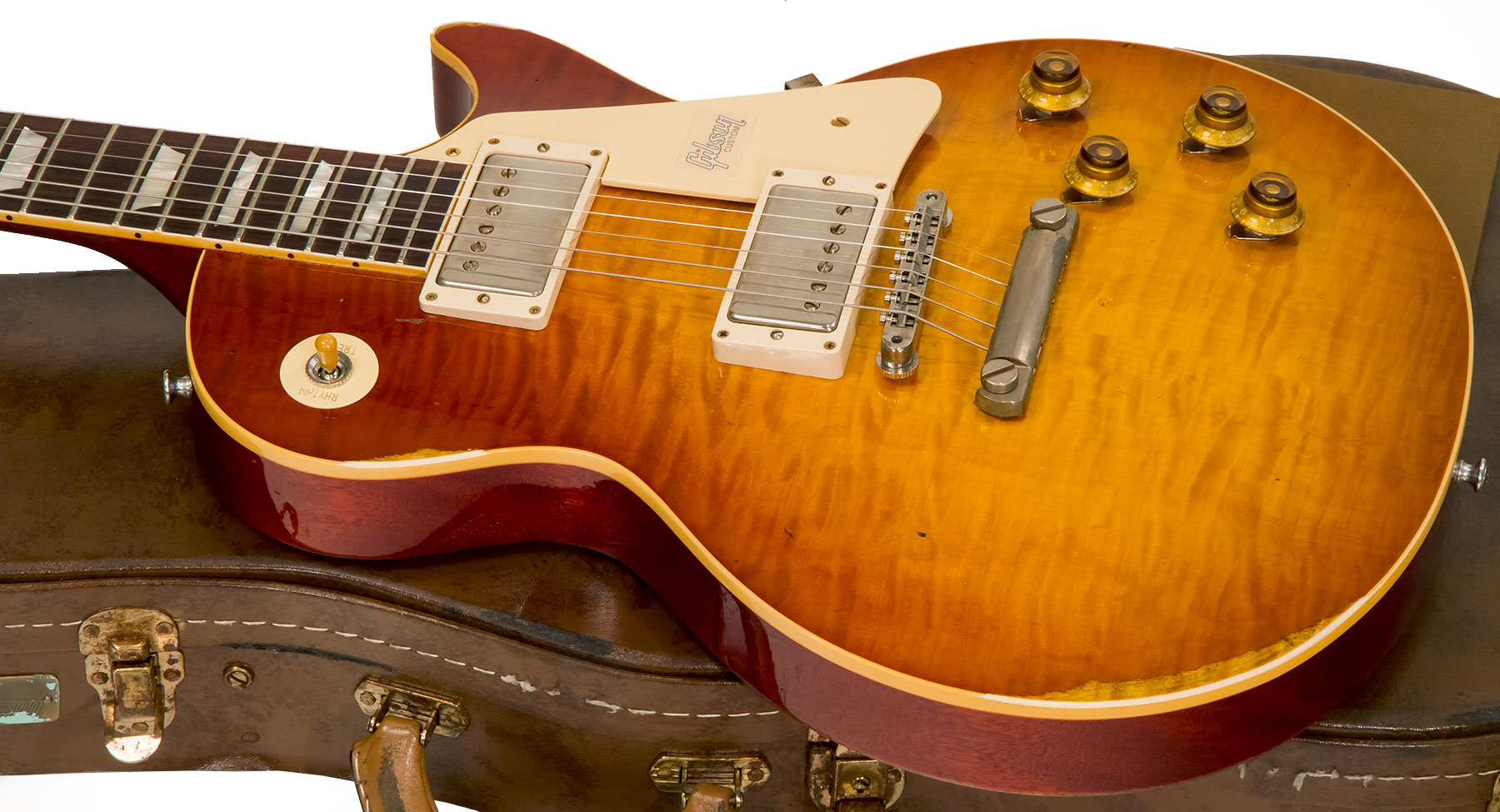 Gibson Custom Shop M2m Les Paul Standard 1959 2h Ht Rw #983303 - Ultra Aged New Orange Sunset Fade - Guitarra eléctrica de corte único. - Variation 2