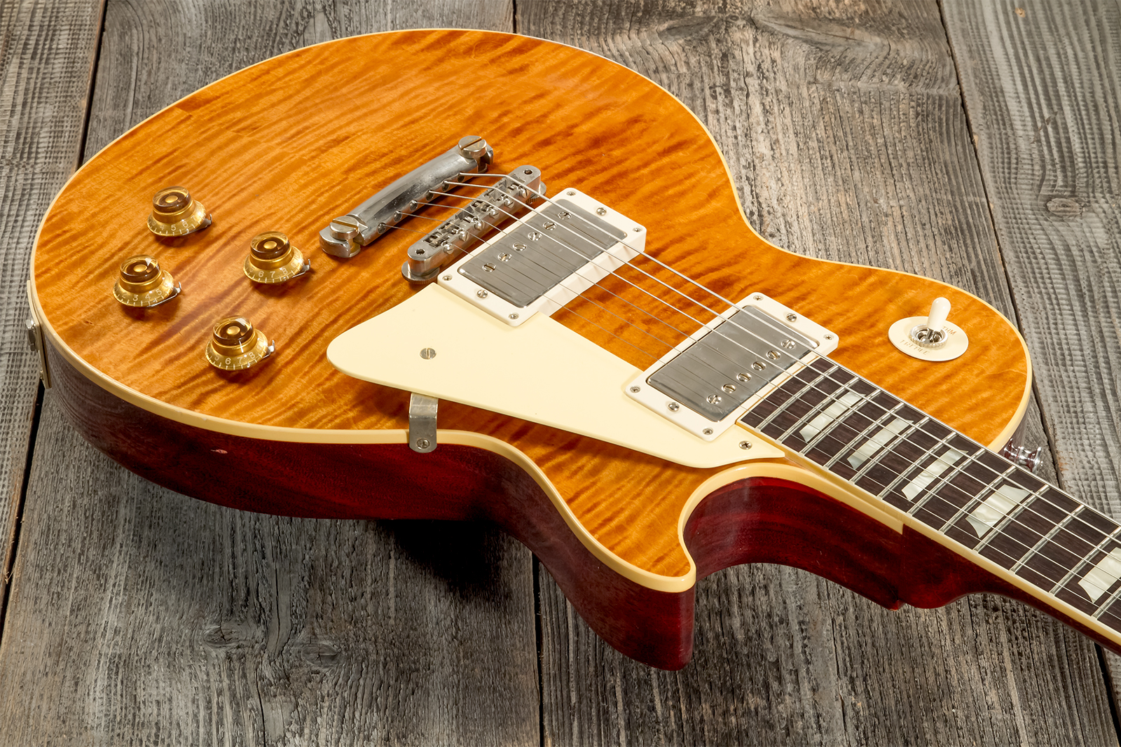 Gibson Custom Shop M2m Les Paul Standard 1959 Reissue 2h Ht Rw #932121 - Murphy Lab Light Aged Mojave Burst - Guitarra eléctrica de corte único. - Var