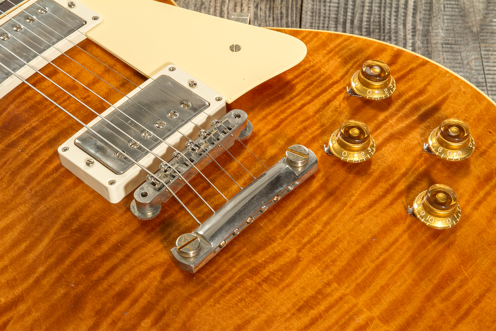 Gibson Custom Shop M2m Les Paul Standard 1959 Reissue 2h Ht Rw #932121 - Murphy Lab Light Aged Mojave Burst - Guitarra eléctrica de corte único. - Var
